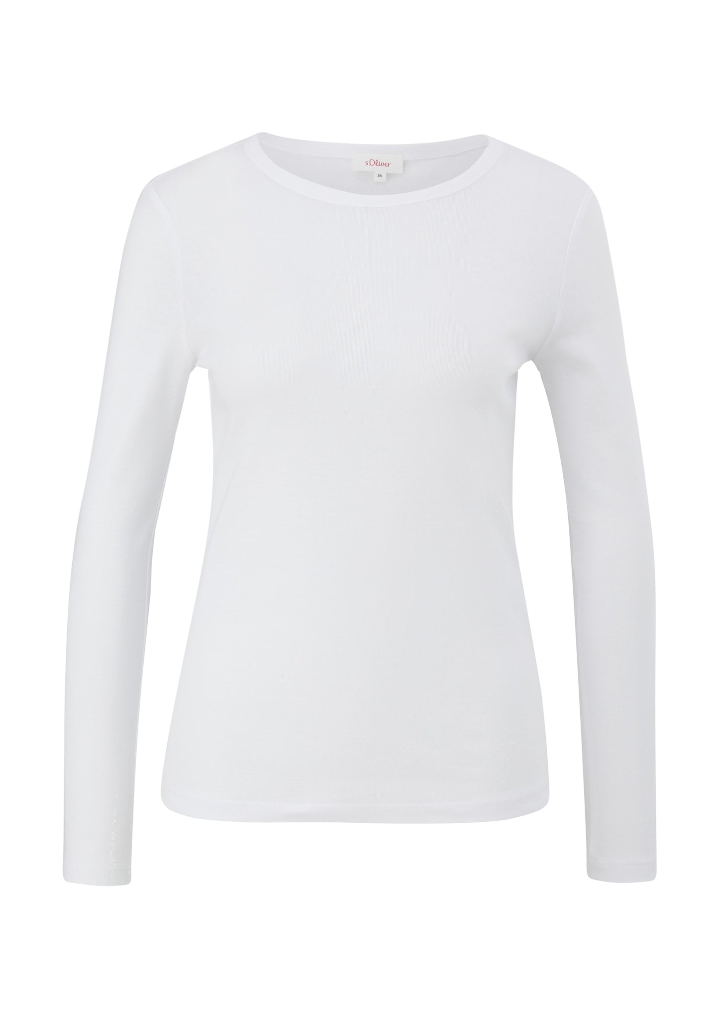 s.Oliver Damen Longsleeve Shirt in weiß 2130091-0100
