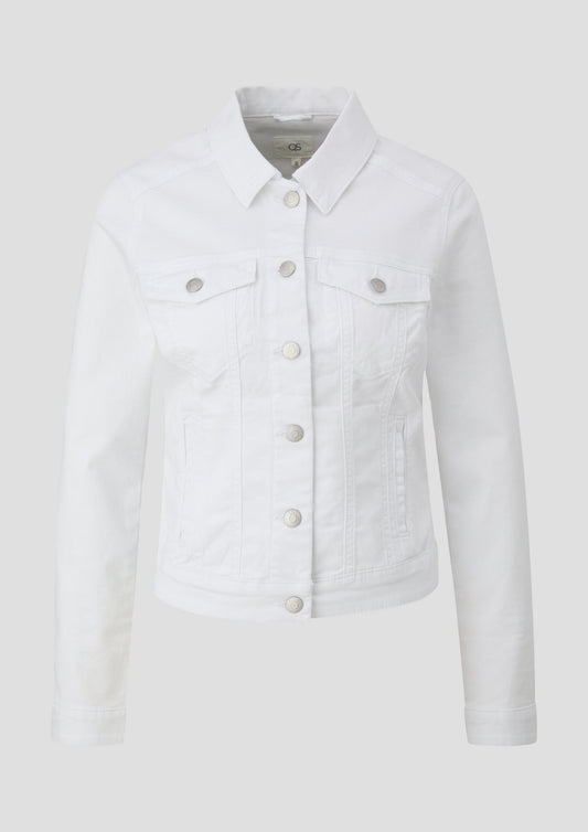 QS - Jeansjacke im Slim Fit - Farbe: weiß