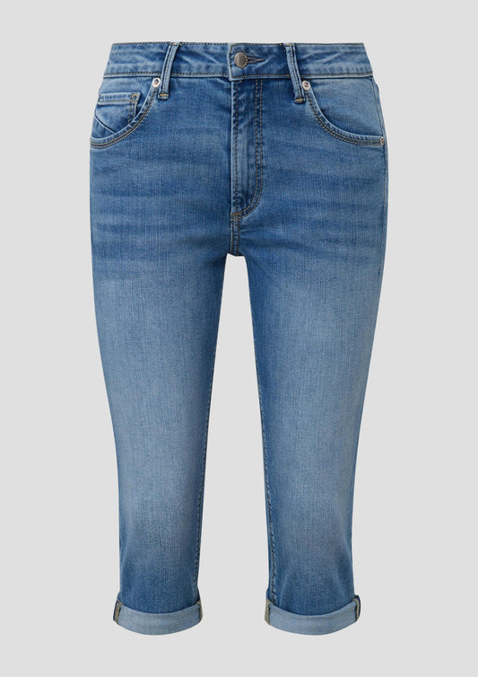 QS - Capri-Jeans Catie / Slim Fit / Mid Rise / Slim Leg  - Farbe: blau