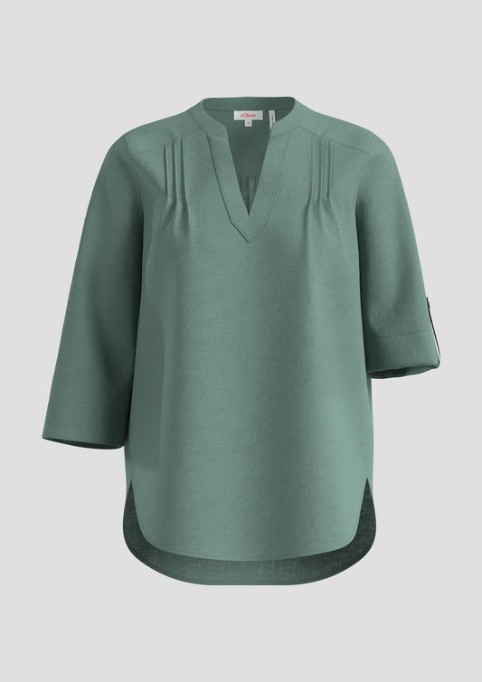 s.Oliver - Bluse mit 3/4-Arm - Farbe: petrol