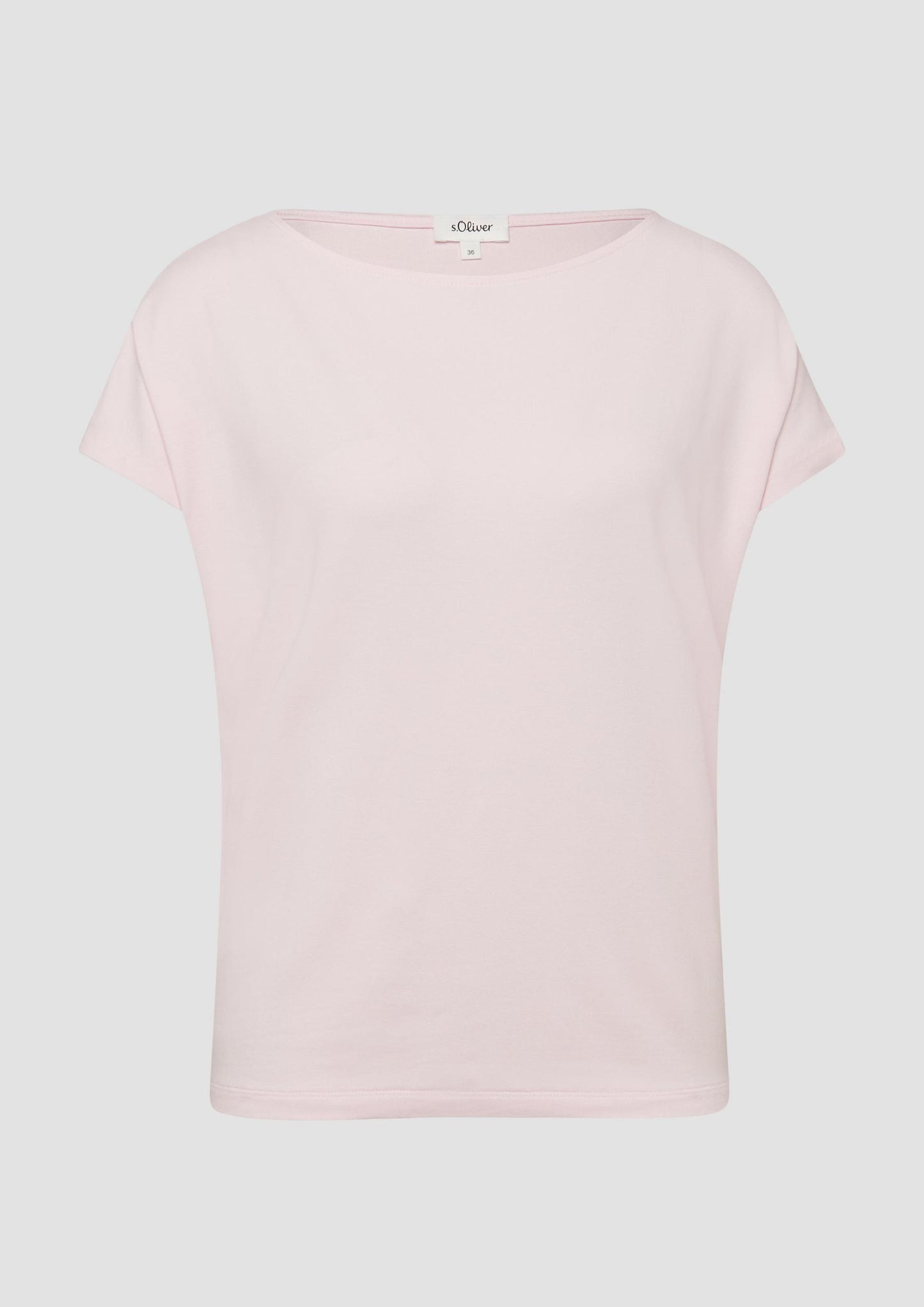 s.Oliver - Fließendes Jersey-Shirt mit überschnittenen Schultern - Farbe: Zartrosa