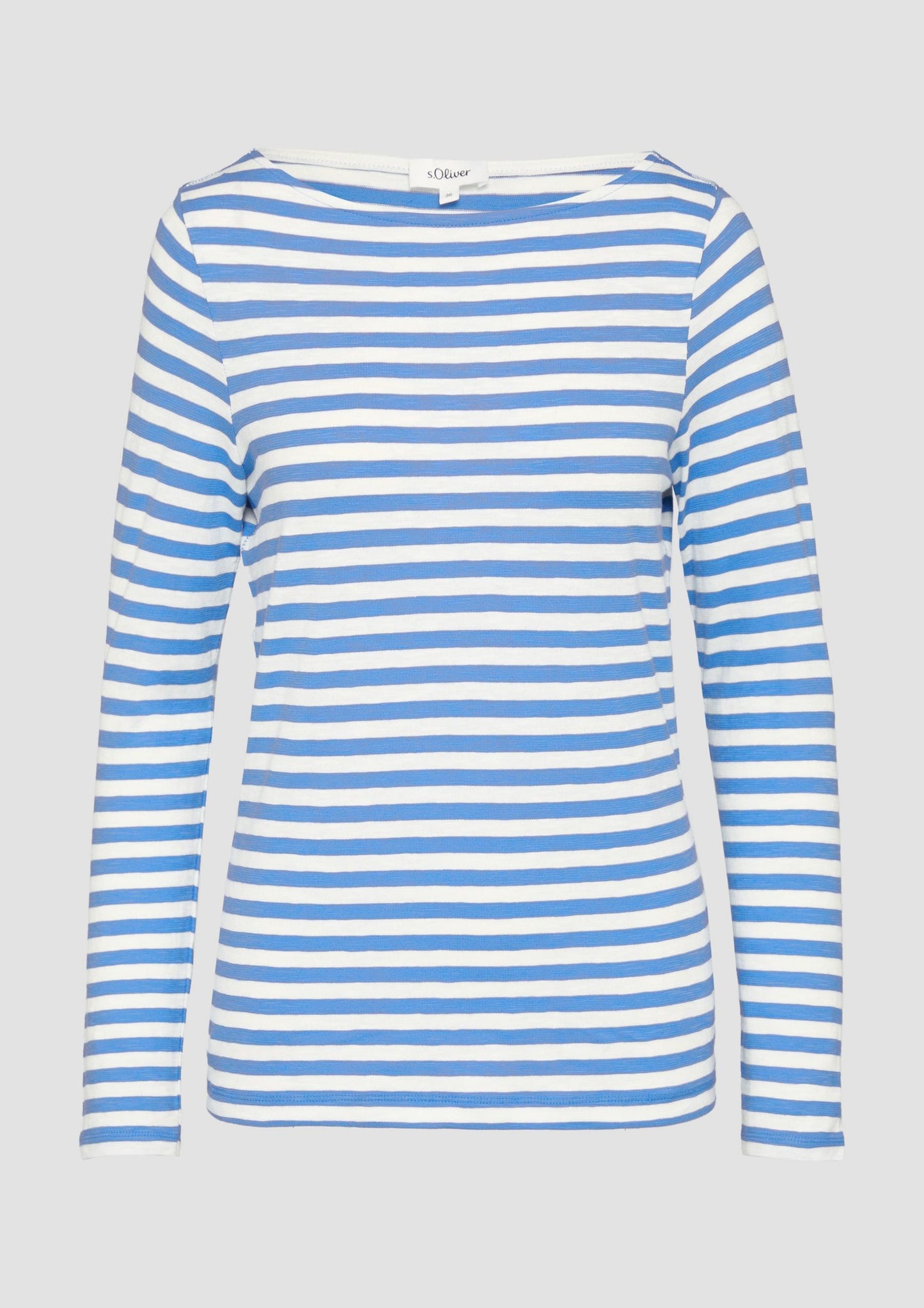 s.Oliver - Langarmshirt aus Flammgarn - Farbe: royalblau