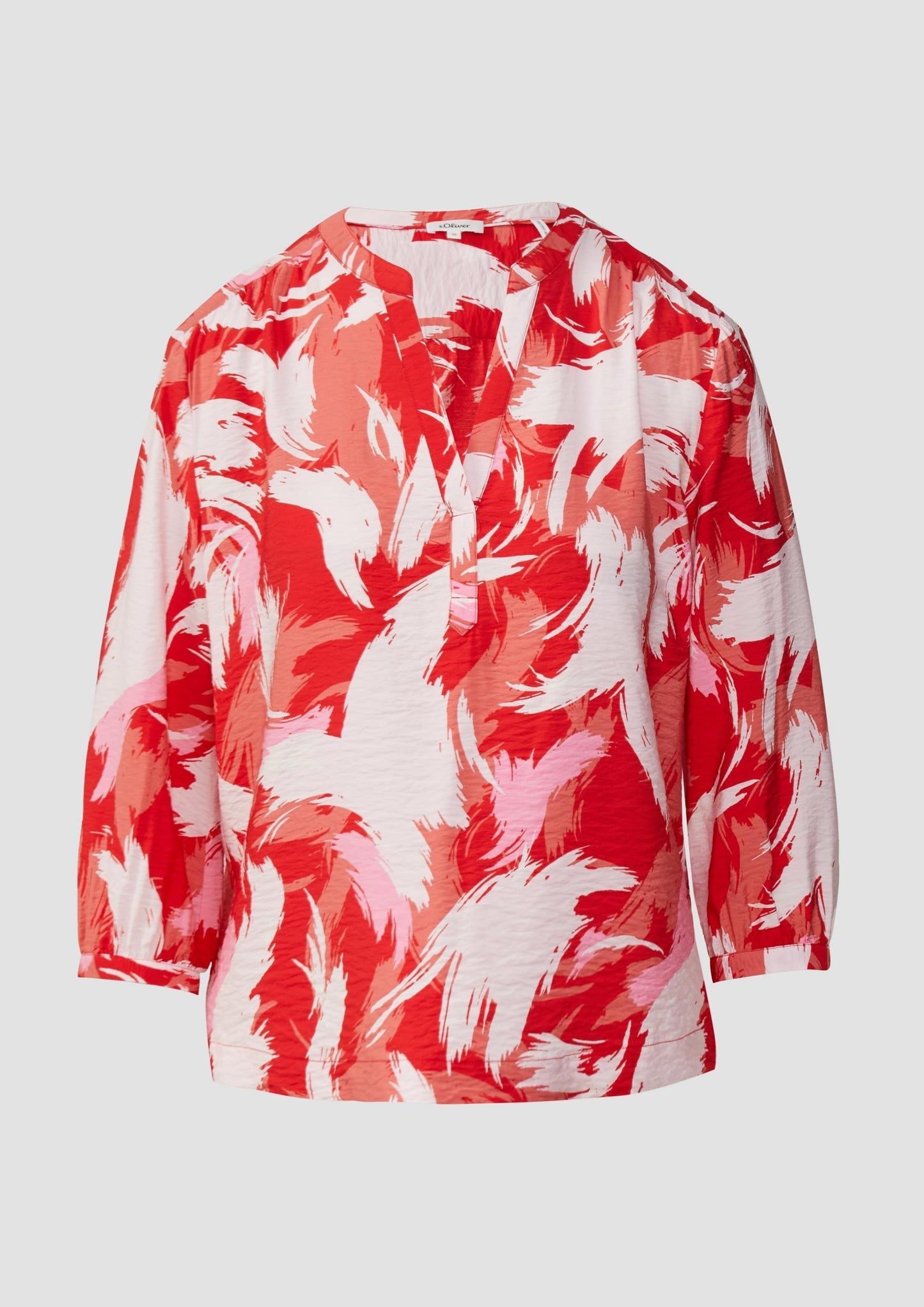 s.Oliver - Strukturierte Bluse aus Viskosemix - Farbe: preiselbeere