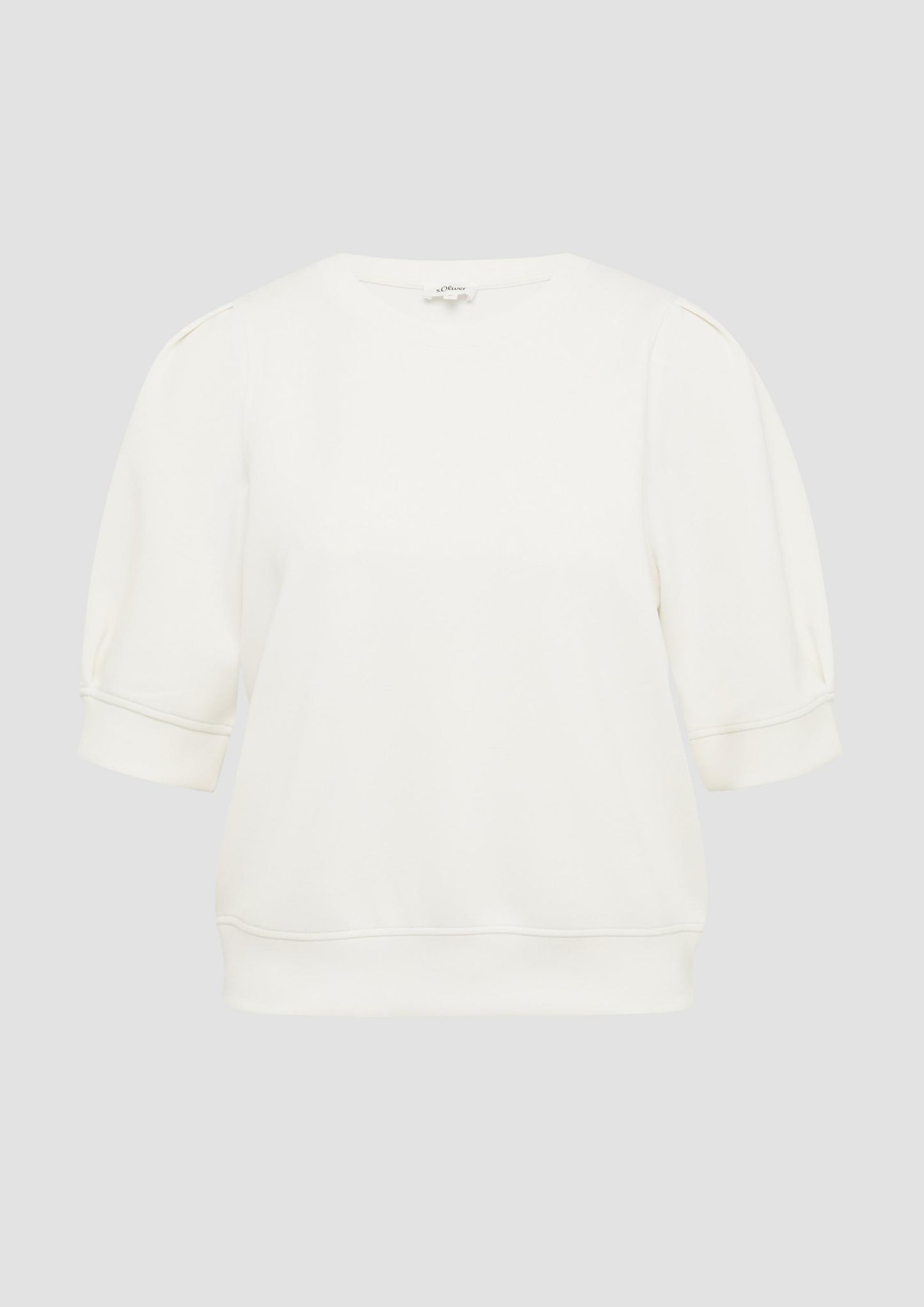 s.Oliver - Scuba-Sweatshirt mit Faltendetails - Farbe: creme