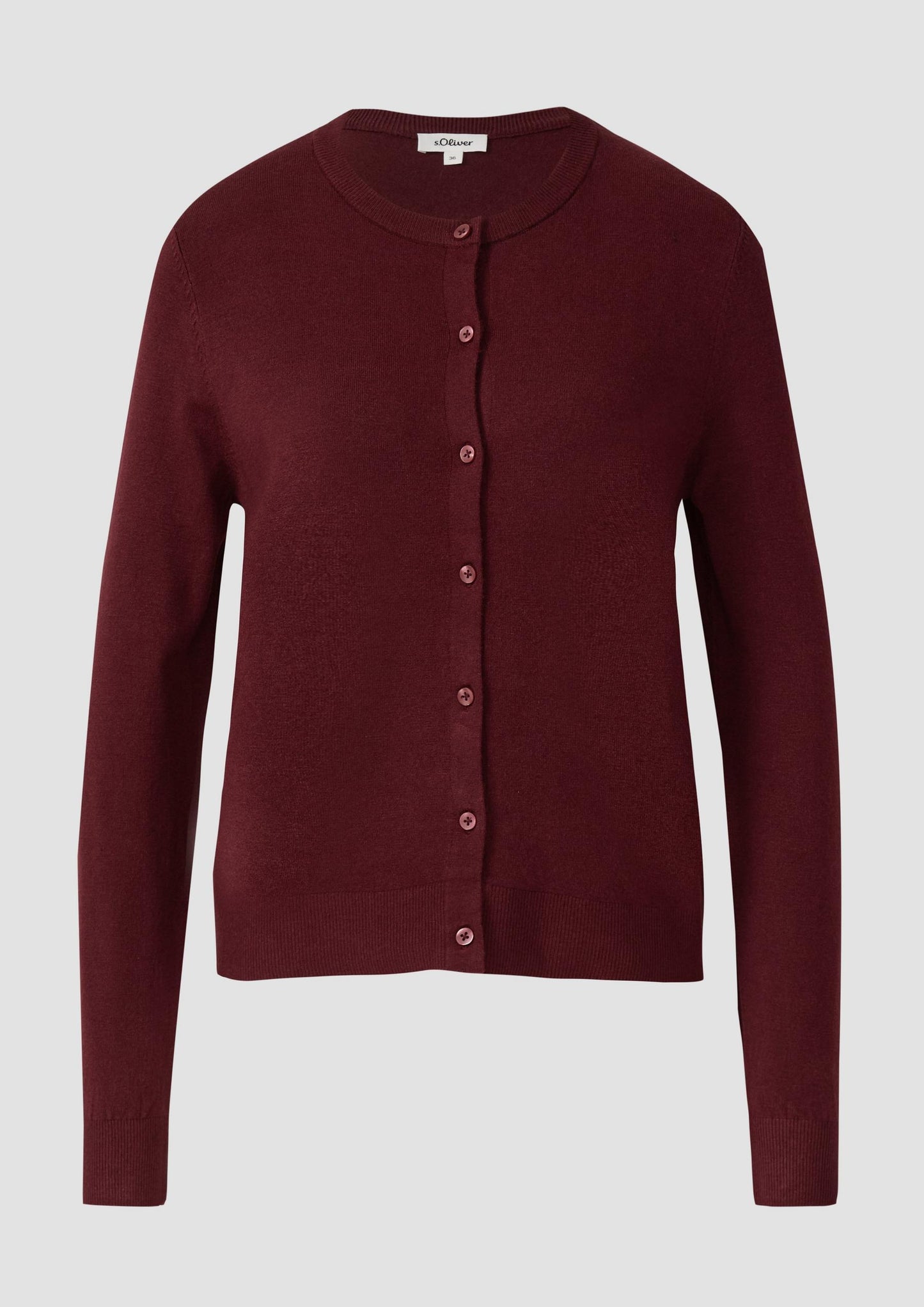 s.Oliver - Feinstrickcardigan aus Viskosemix - Farbe: bordeaux
