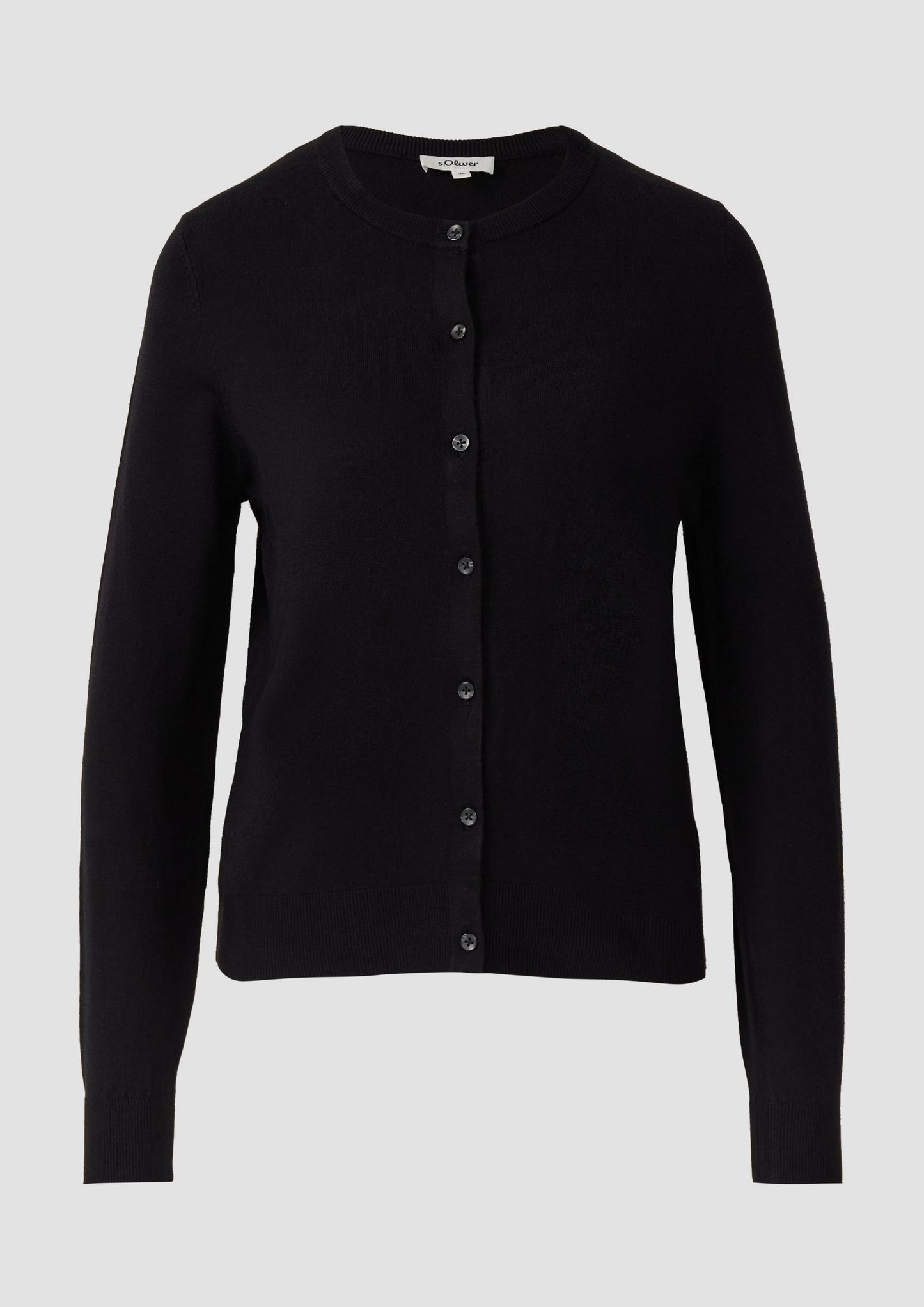 s.Oliver - Feinstrickcardigan aus Viskosemix - Farbe: schwarz