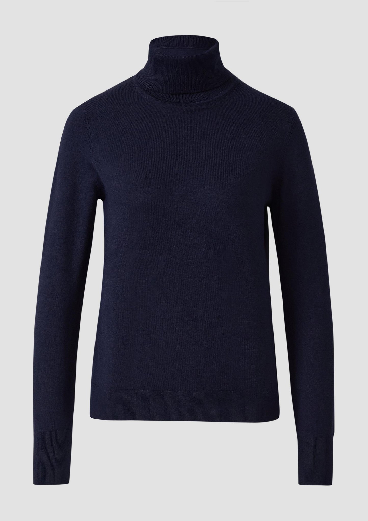 s.Oliver - Rollkragenpullover aus Viskosemix - Farbe: Navy