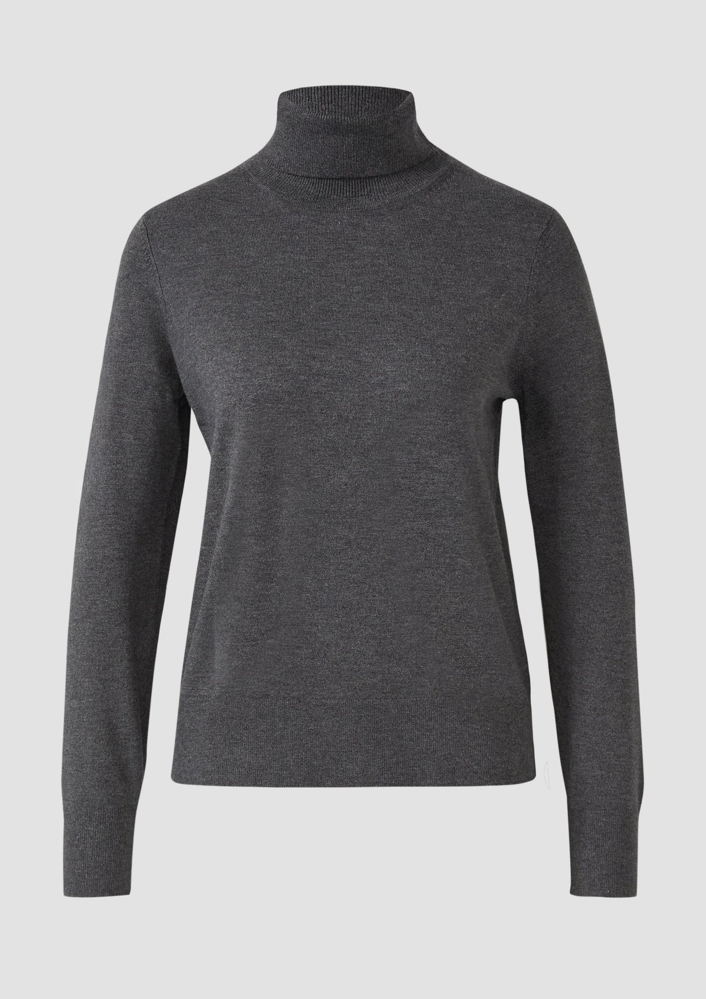 s.Oliver - Rollkragenpullover aus Viskosemix - Farbe: Graphit