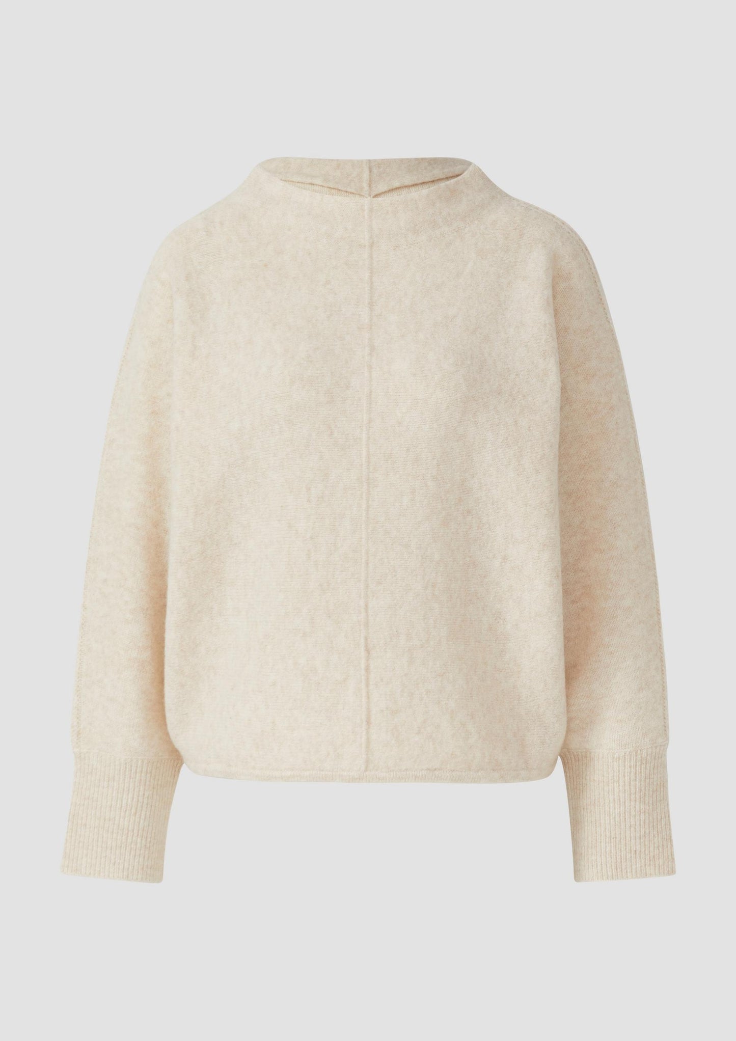 s.Oliver - Strickpullover mit Stehkragen und Fledermausärmeln - Farbe: Beige