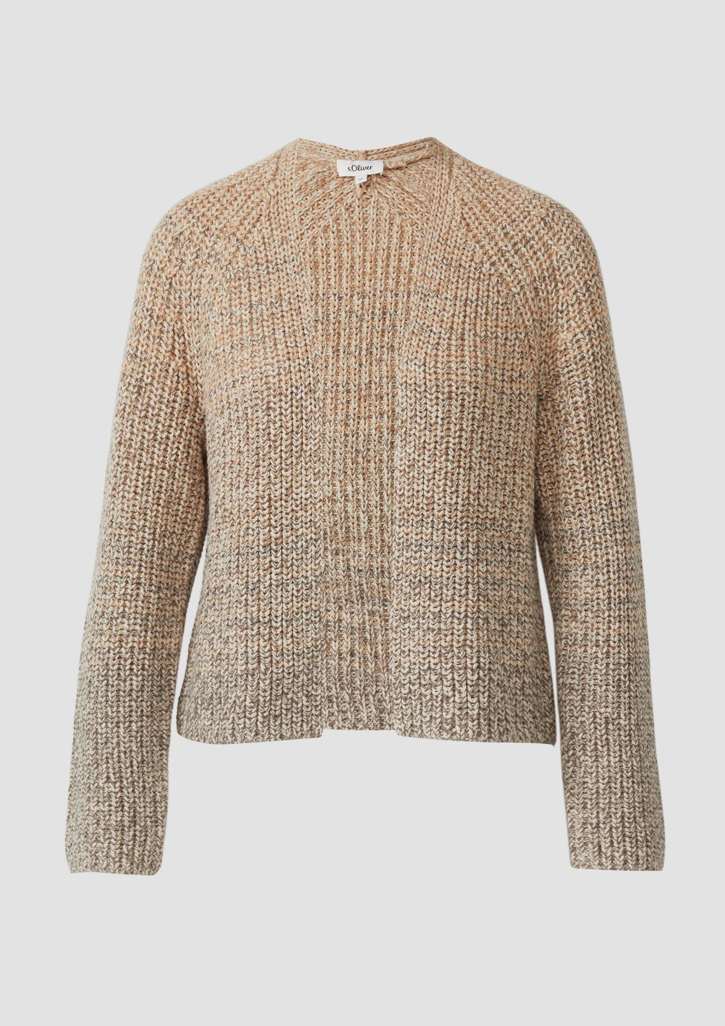 s.Oliver - Strickjacke mit Farbverlauf - Farbe: Sandstein