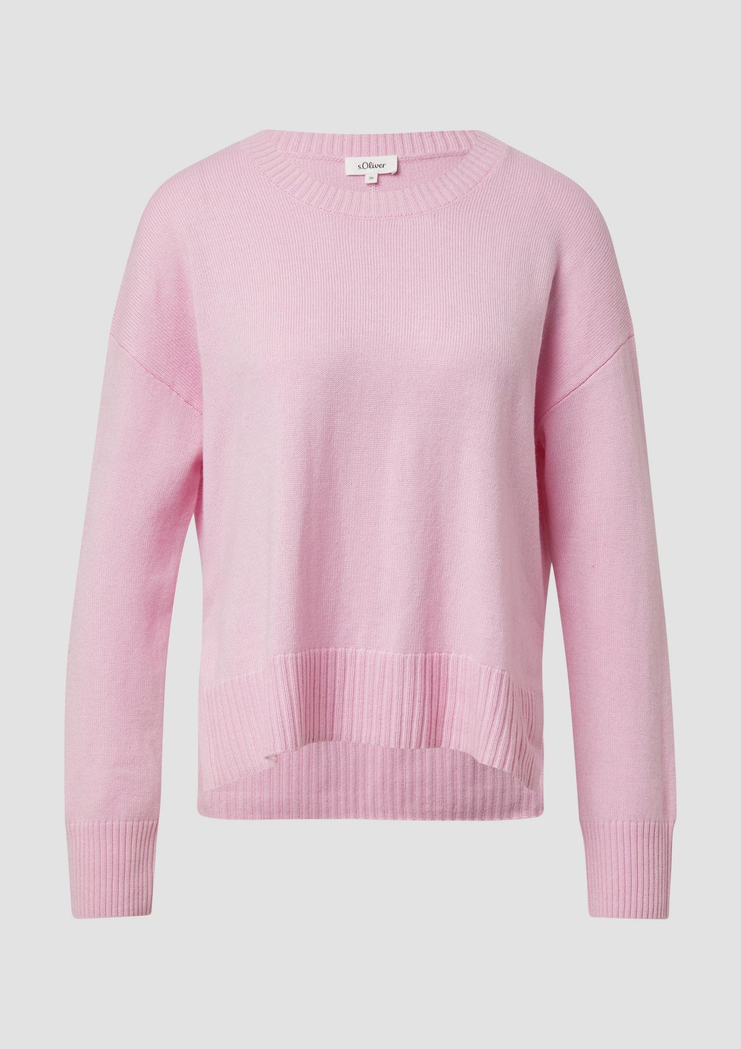 s.Oliver - Strickpullover mit Seitenschlitzen - Farbe: Pink