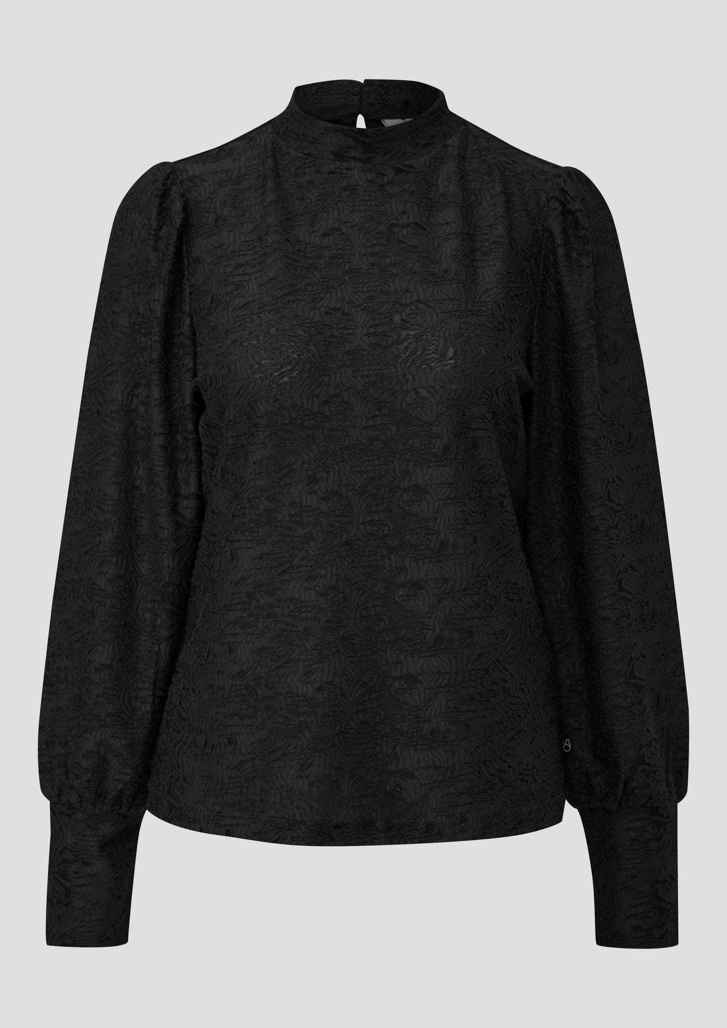 QS - Leicht transparentes Blusenshirt - Farbe: Schwarz