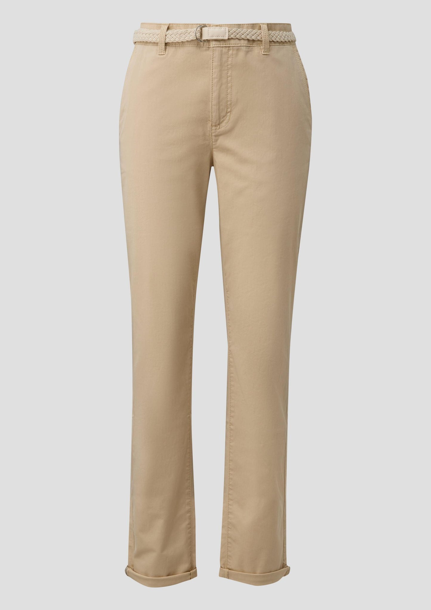 s.Oliver - Gewaschene Chino mit Gürtel - Farbe: Beige