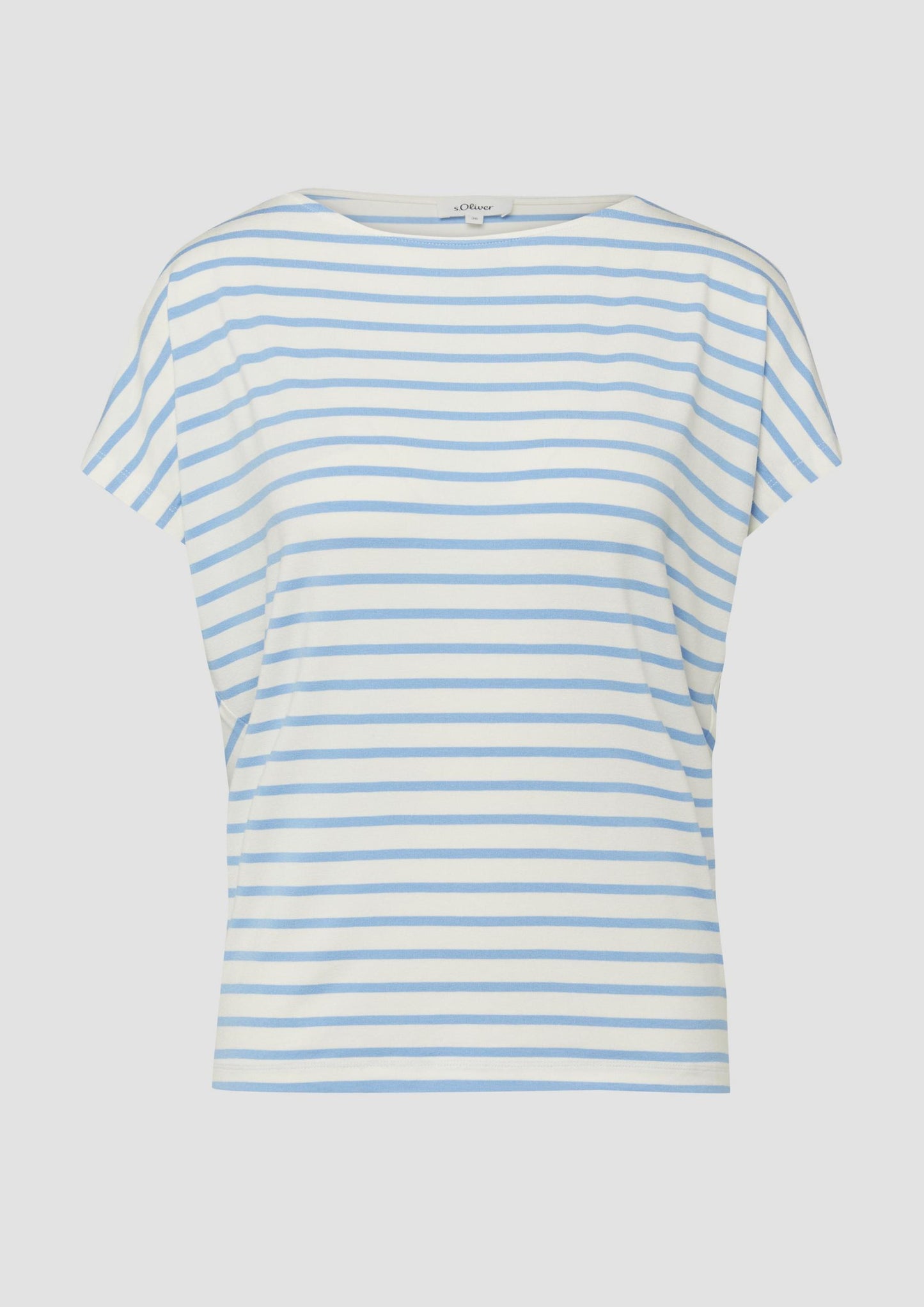 s.Oliver - Fließendes Jersey-Shirt mit überschnittenen Schultern - Farbe: Arktisblau