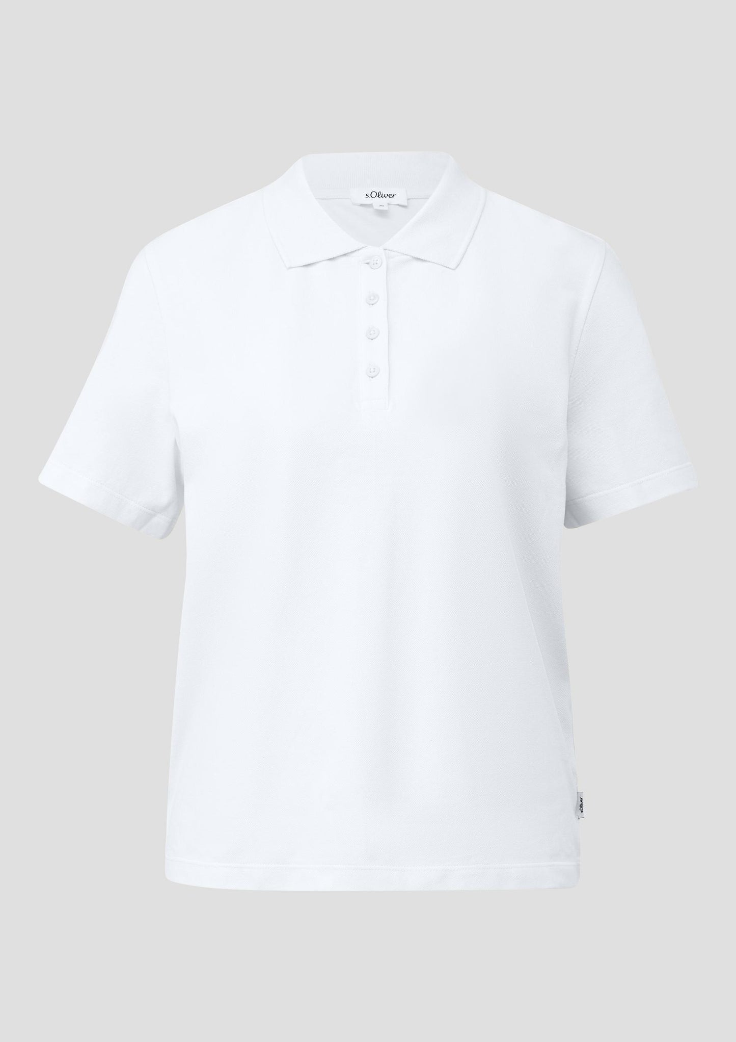 s.Oliver - Poloshirt aus Baumwollpiqué - Farbe: Weiss