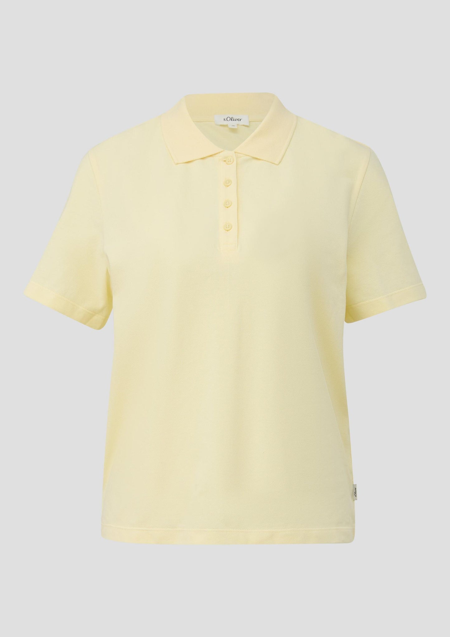 s.Oliver - Poloshirt aus Baumwollpiqué - Farbe: Hellgelb