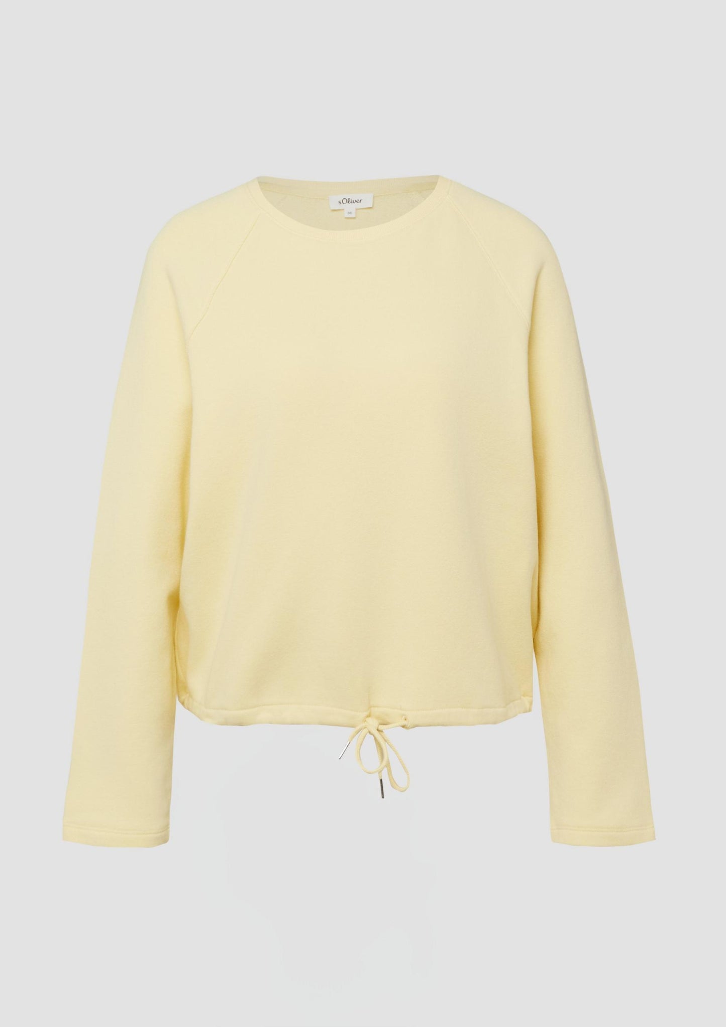 s.Oliver - Sweatshirt im Relaxed Fit mit Rückenprint - Farbe: Hellgelb