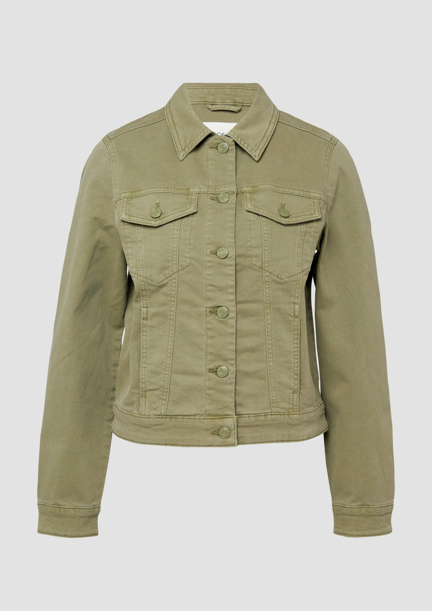 s.Oliver - Leichte Denim-Jacke - Farbe: Olivgruen