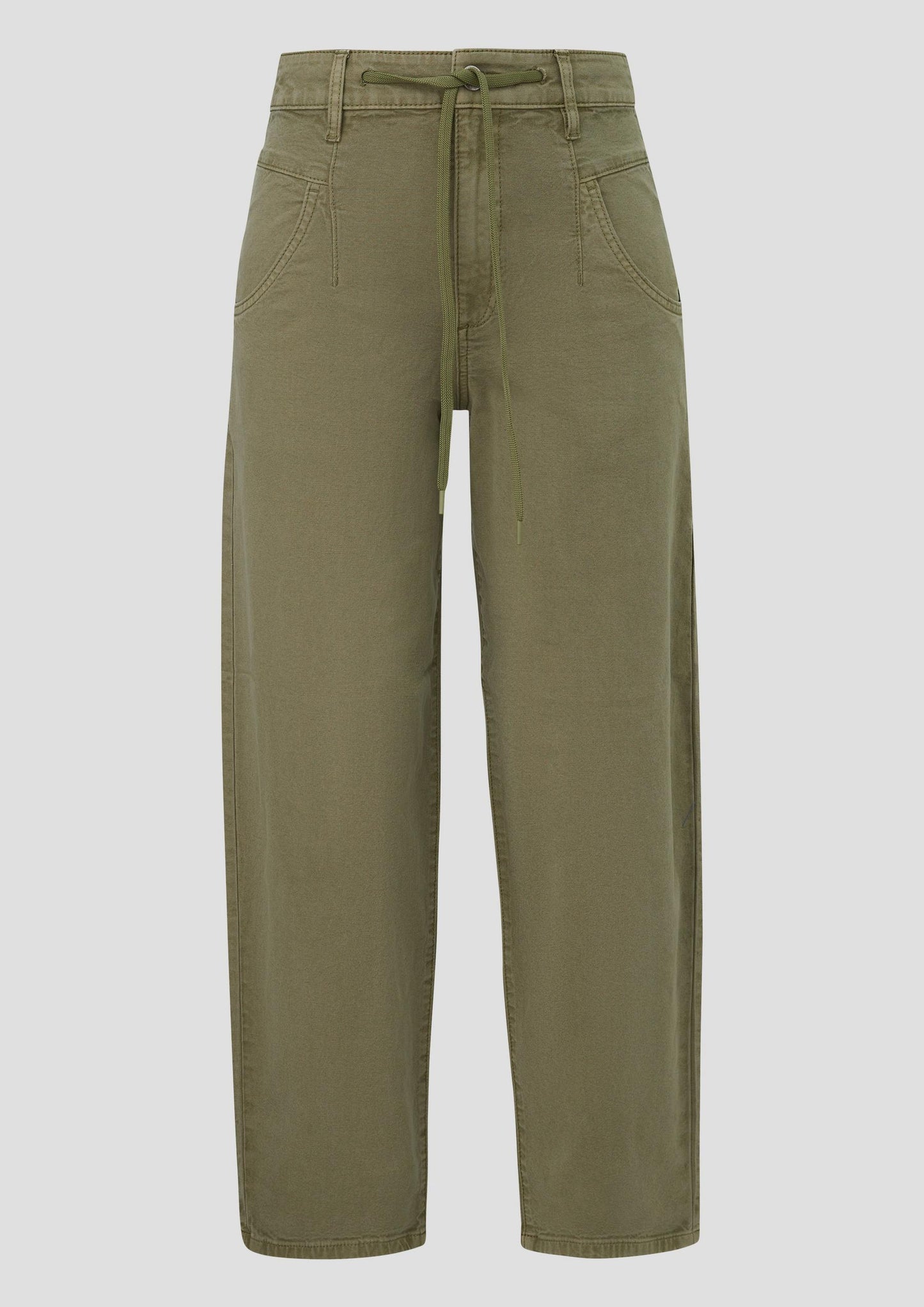 s.Oliver - Ankle-Hose mit Garment Dye und Durchzugkordel - Farbe: Olivgruen