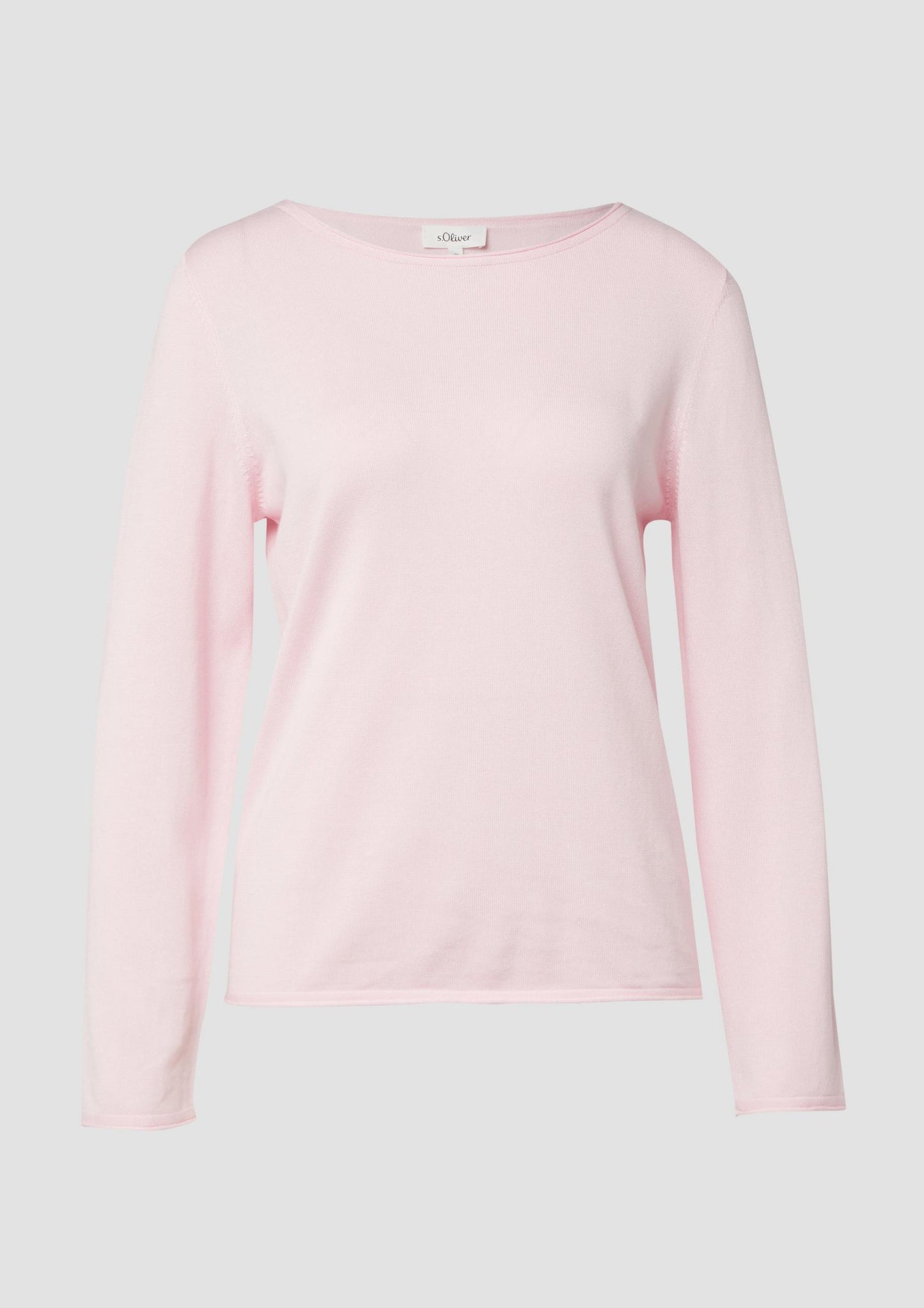 s.Oliver - Feinstrickpullover mit Rollkanten - Farbe: Zartrosa