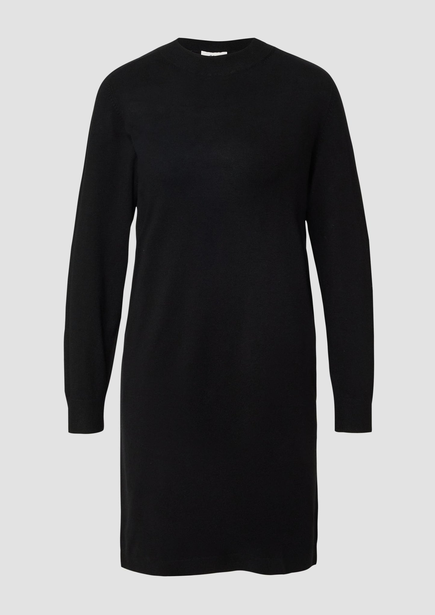 s.Oliver - Feinstrickkleid mit Ripp-Detail am Arm - Farbe: Schwarz