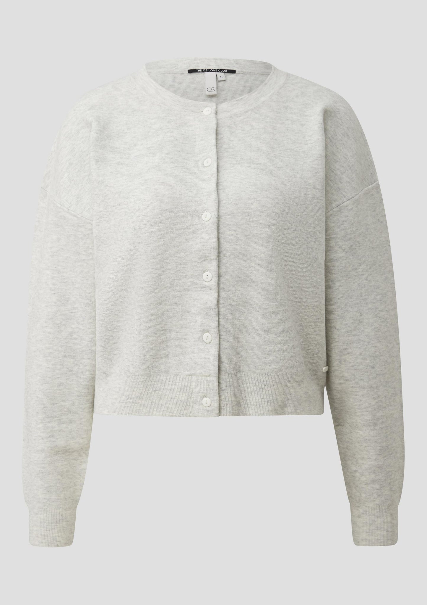 QS - Weiche Strickjacke - Farbe: Hellgrau