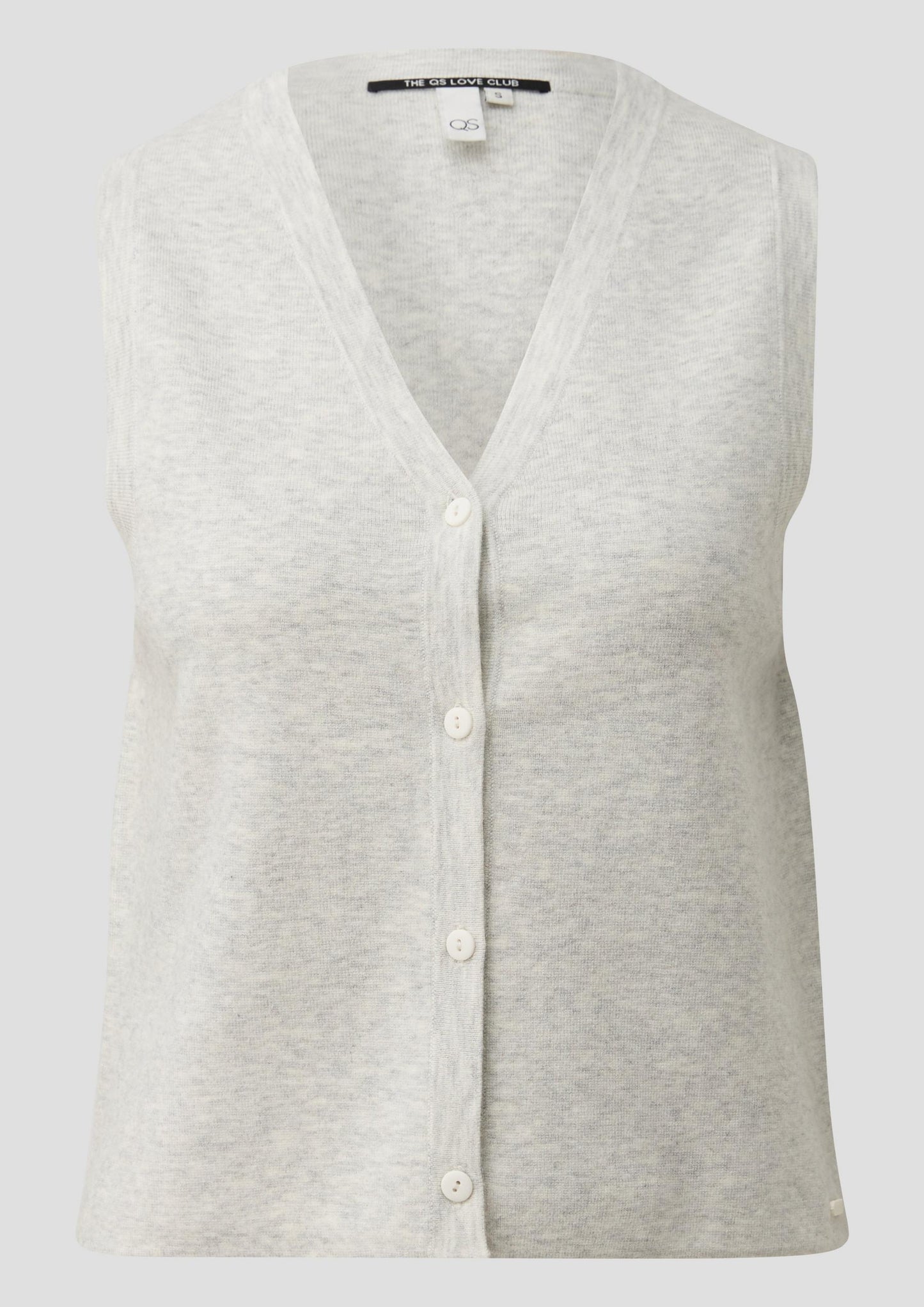 QS - Weiche Strickweste - Farbe: Creme