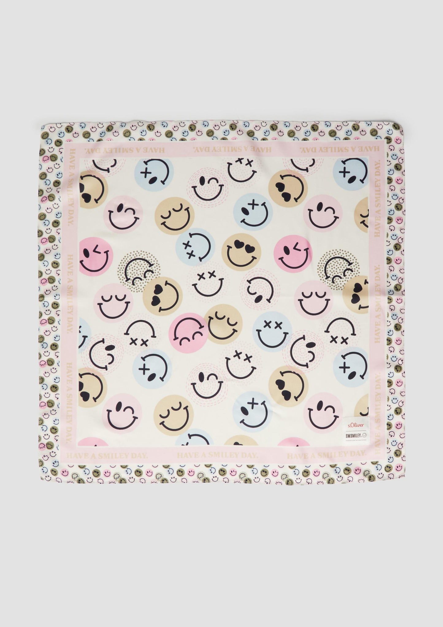 s.Oliver - Leichter Schal mit Artwork - Farbe: Rosa