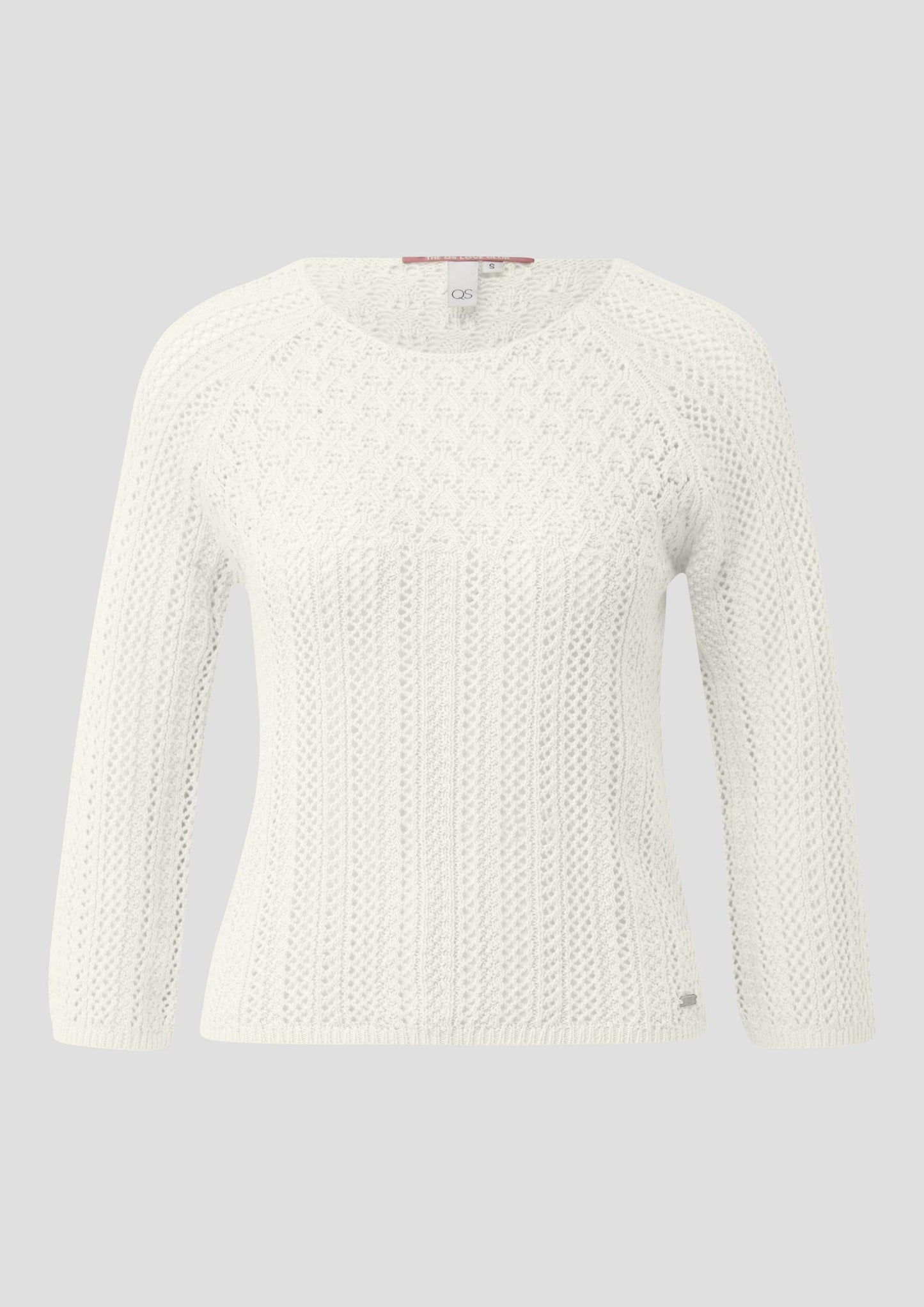 QS - Ajourpullover - Farbe: Creme