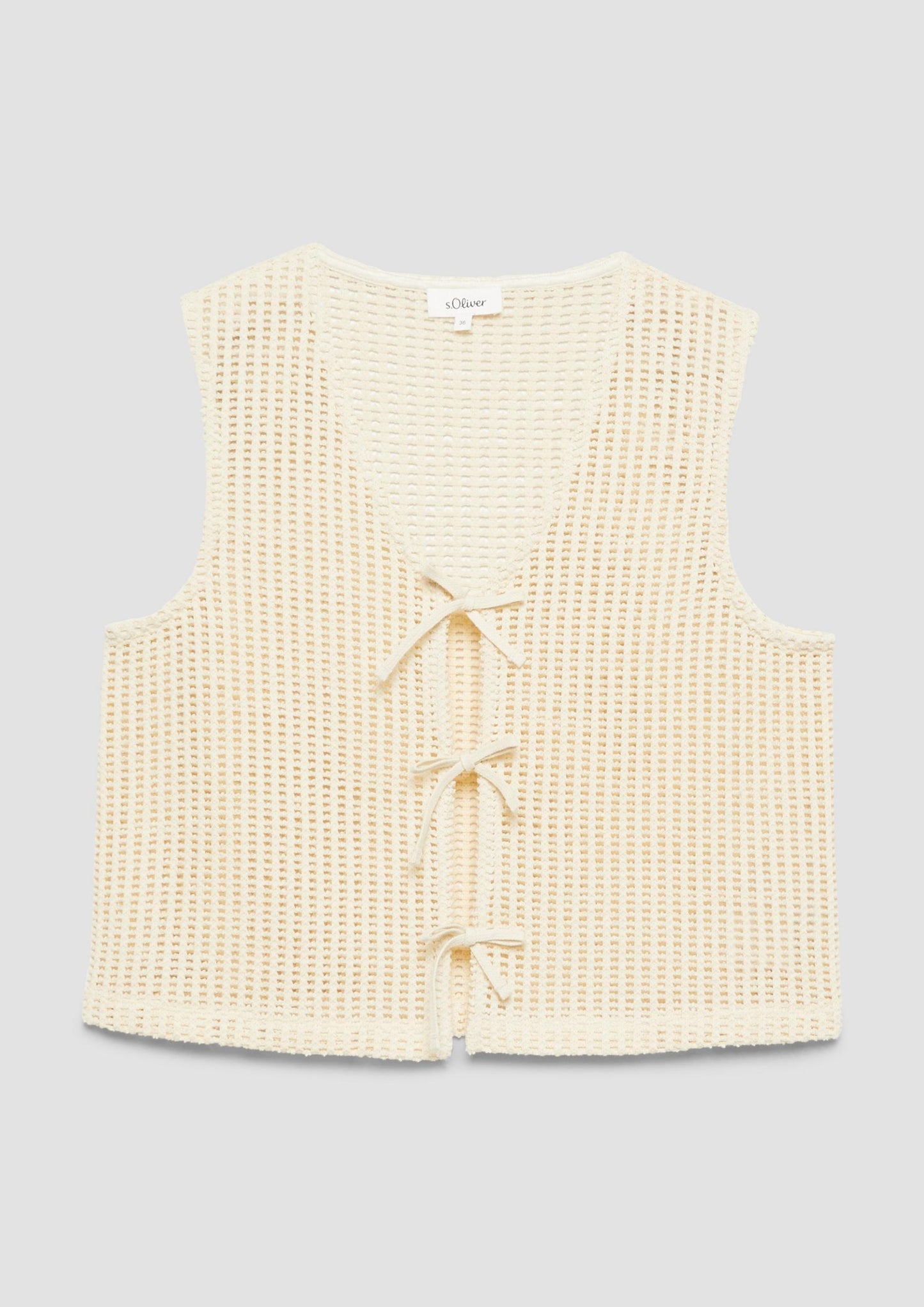 s.Oliver - Weste aus HĂ€kelspitze - Farbe: Helles Beige