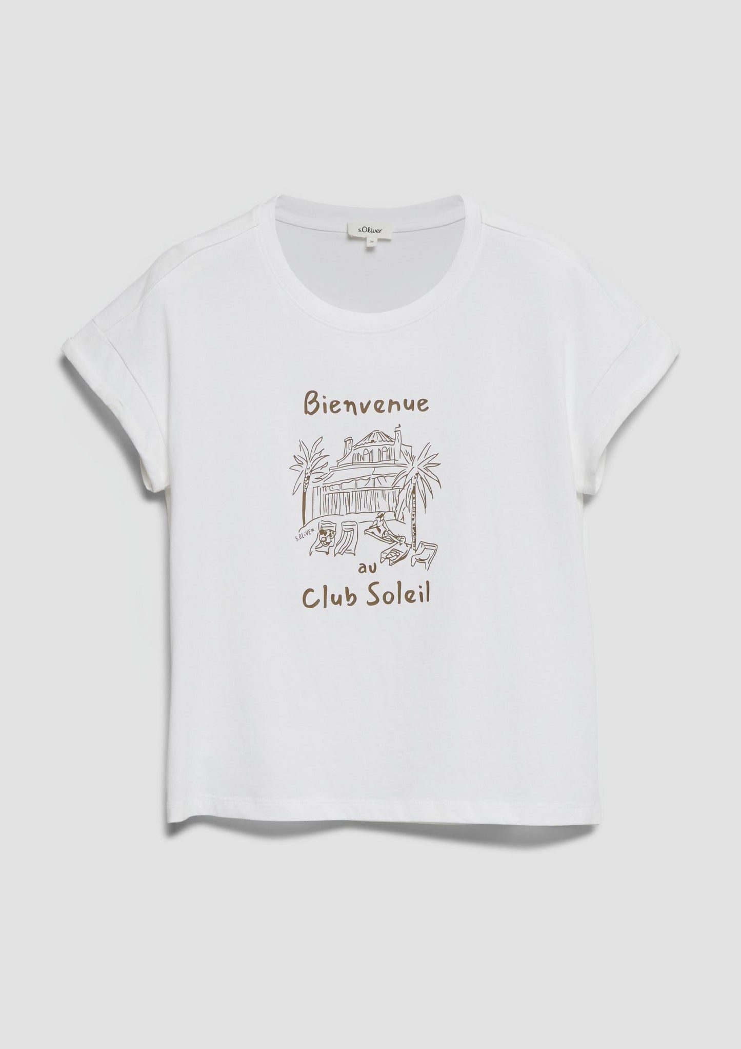 s.Oliver - T-Shirt mit Frontprint - Farbe: Weiss