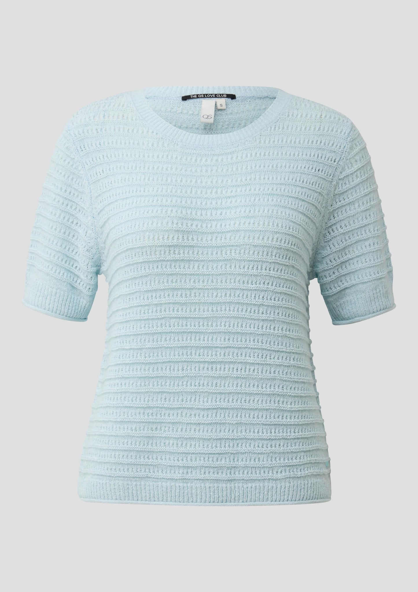 QS - Kurzarmpullover - Farbe: Hellblau