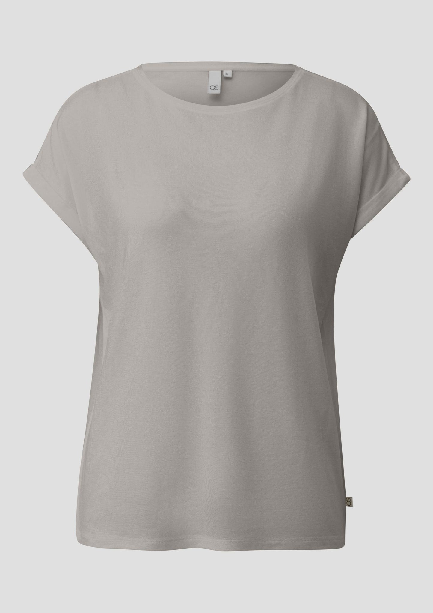 QS - T-Shirt aus Lyocellmix - Farbe: Grau