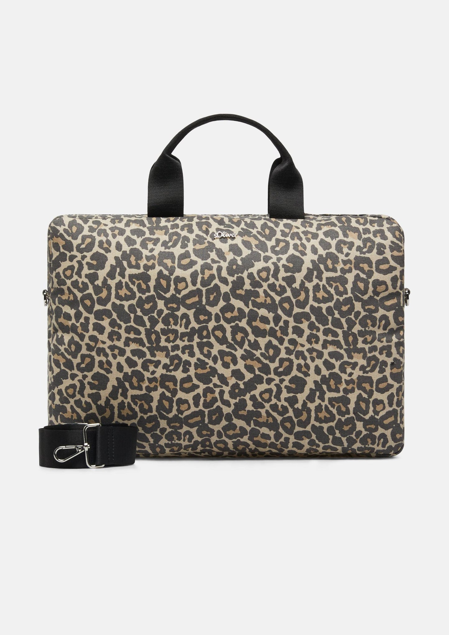 s.Oliver - Wasserabweisende Tasche mit Animal-Muster und Reißverschluss - Farbe: Hellbraun
