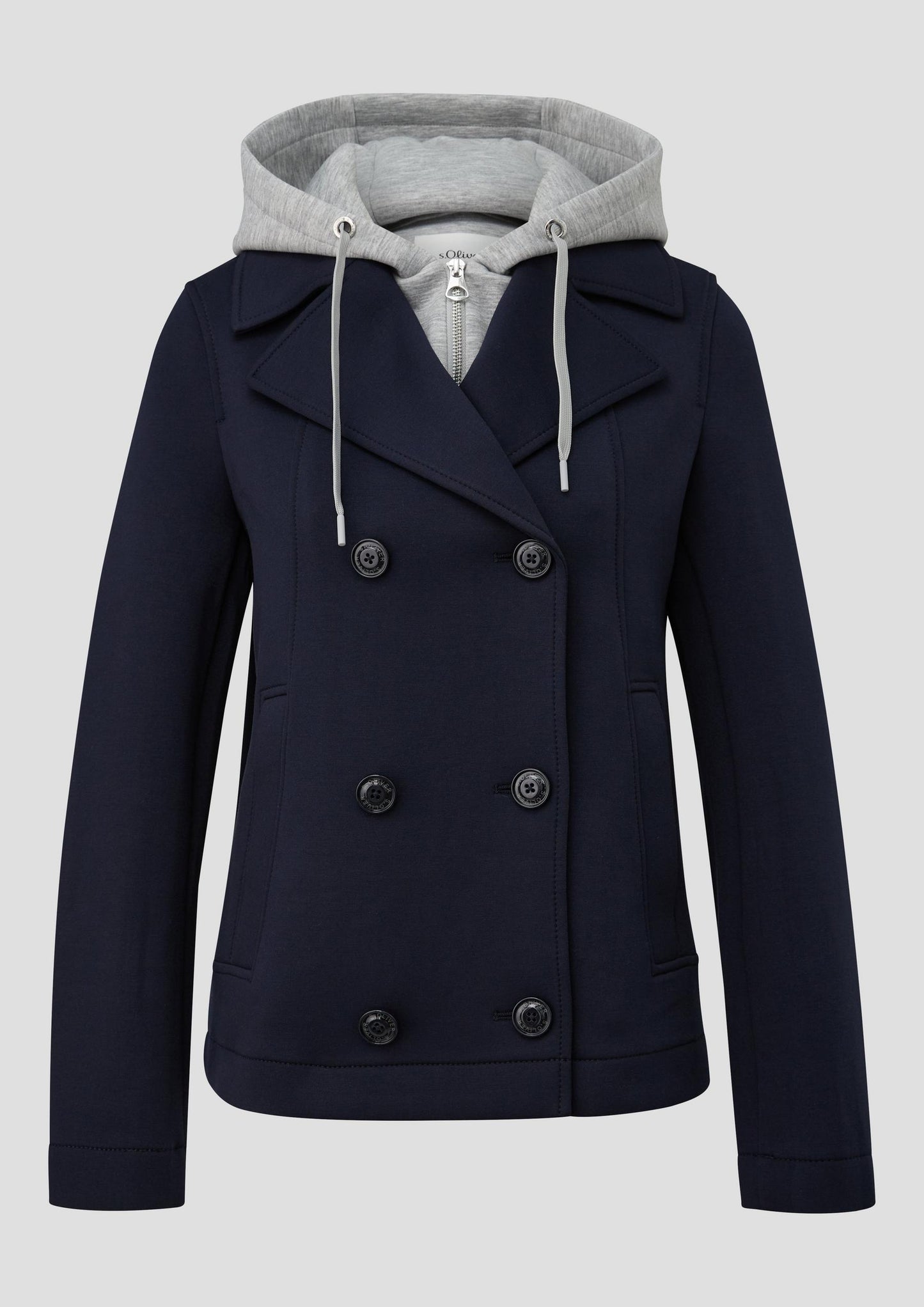 s.Oliver - Caban-Jacke aus Scuba mit herausnehmbarem Einsatz - Farbe: Navy