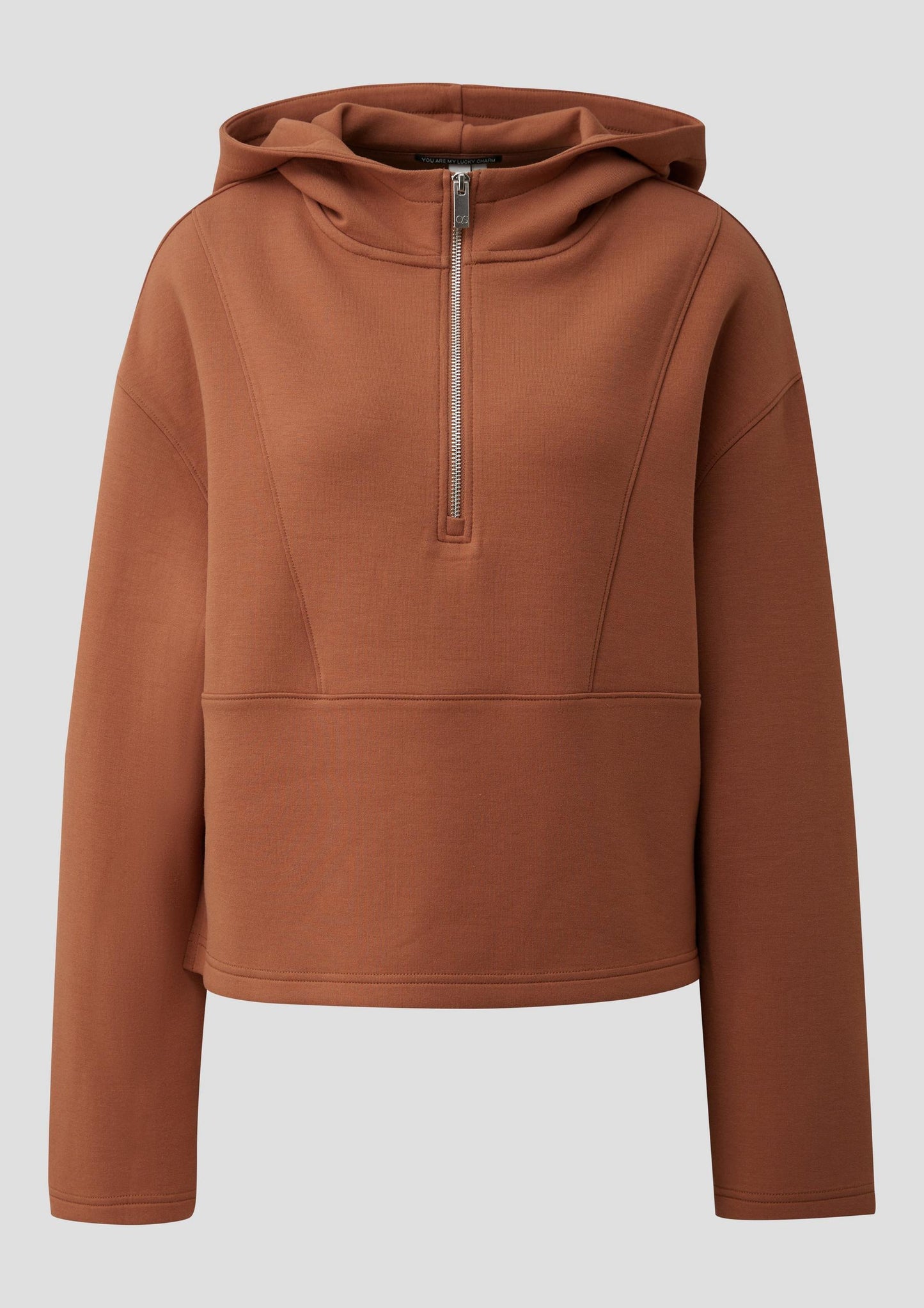 QS - Interlock-Hoodie - Farbe: Braun