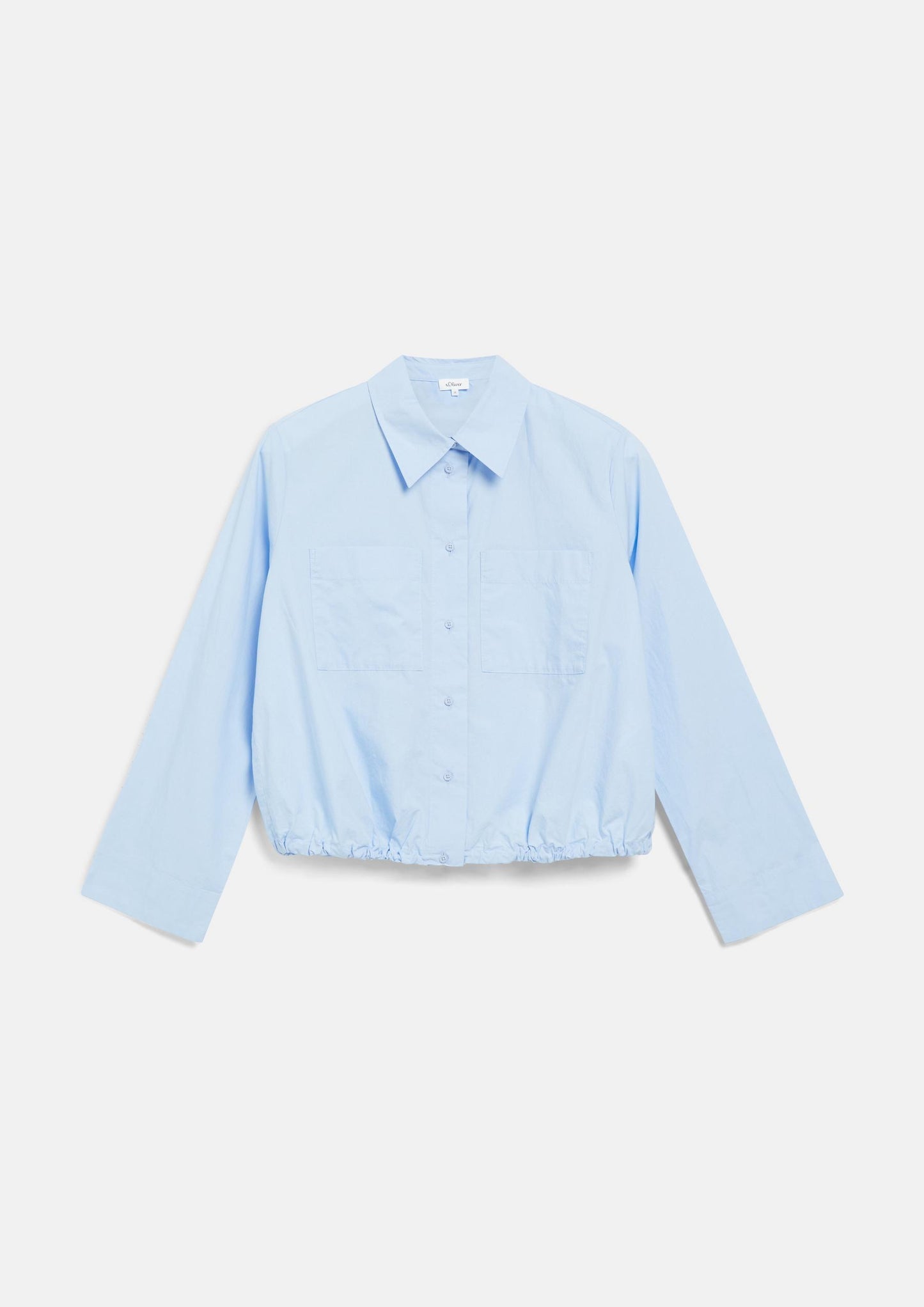 s.Oliver - Verkürzte Bluse mit O-Shape - Farbe: Hellblau