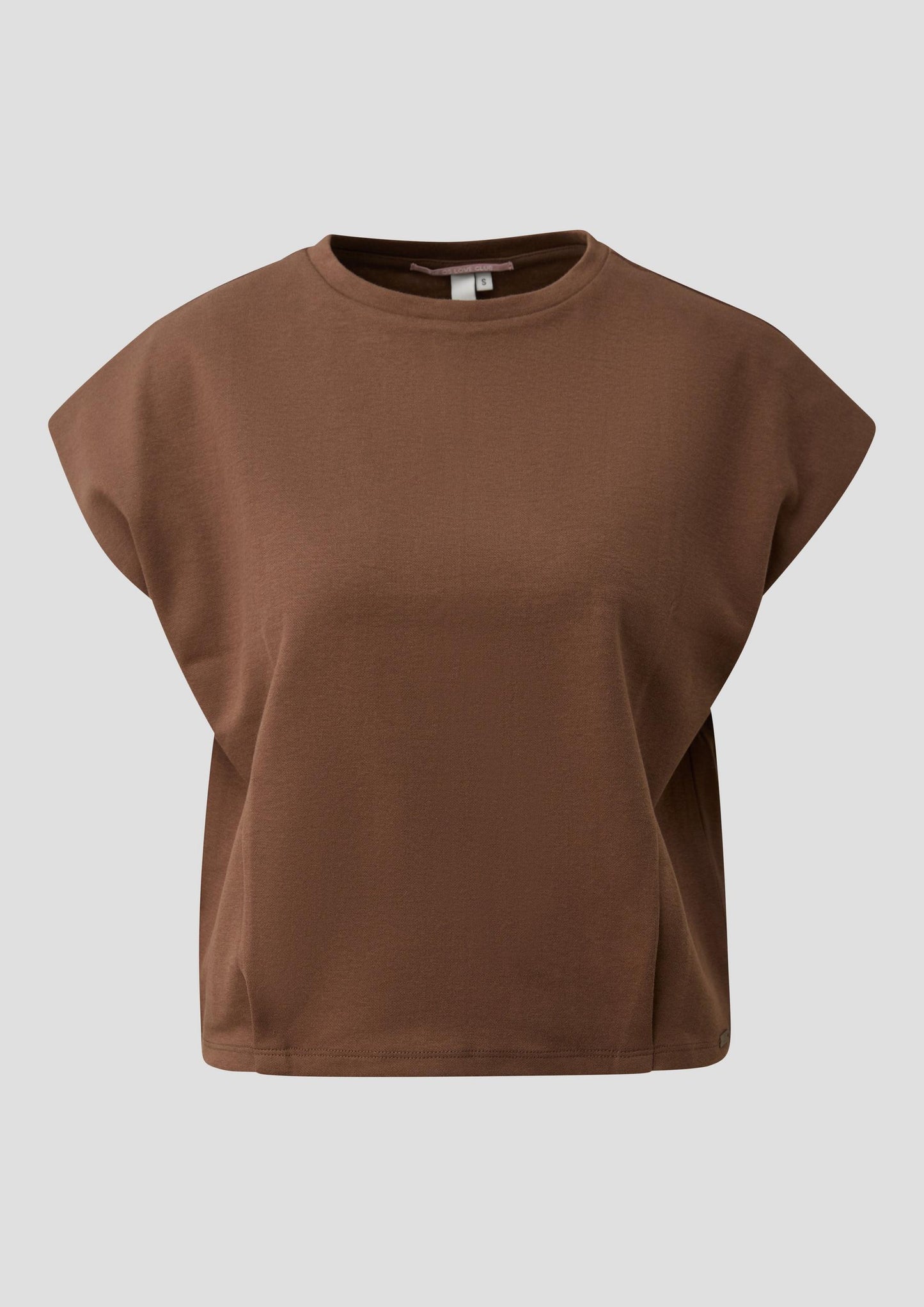 QS - T-Shirt aus Interlockjersey - Farbe: Braun