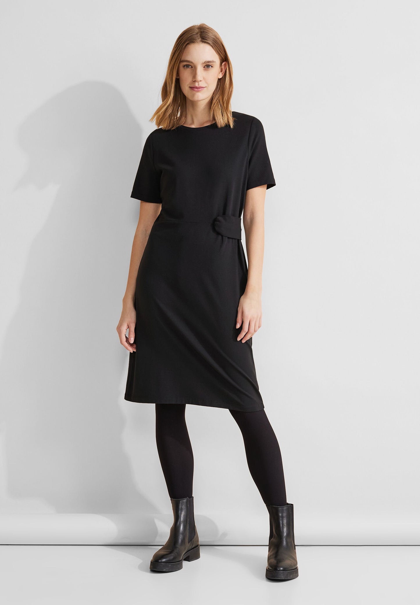Street One - Kleid mit Knotendetail - schwarz