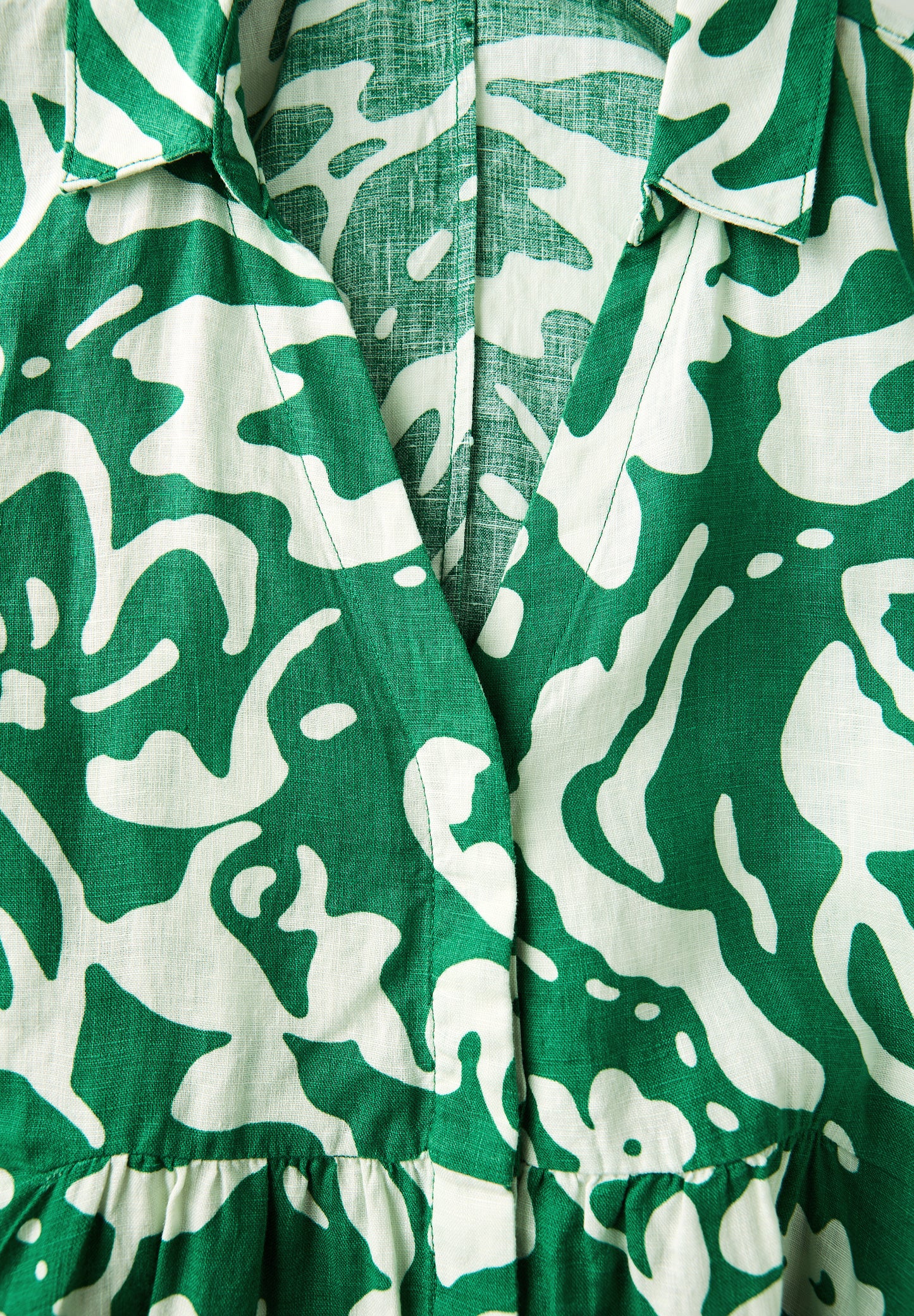 Street One Gemustertes Kleid Leinenkleid - Farbe: glowing green