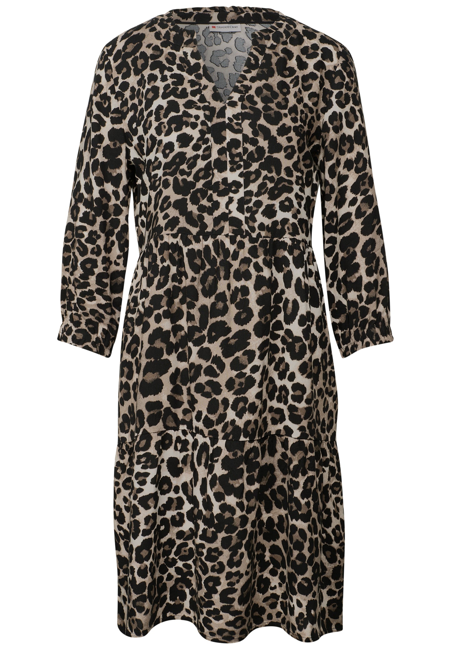 Street One Gemustertes Tunika-Kleid - Farbe: Black