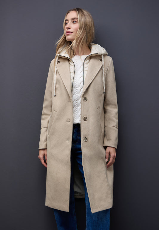 Street One Reversmantel mit Inlay - Farbe: Soft Sand Mel.