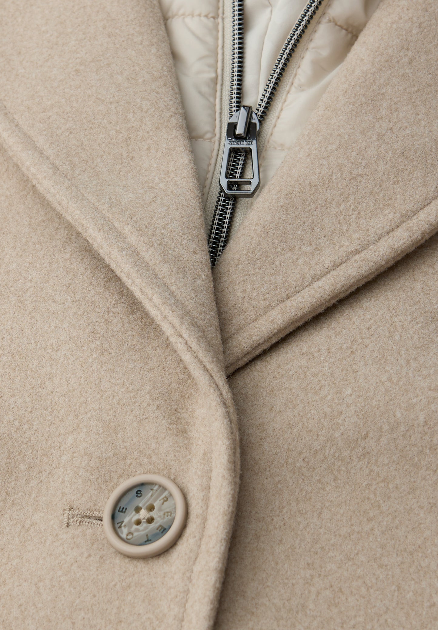 Street One Reversmantel mit Inlay - Farbe: Soft Sand Mel.