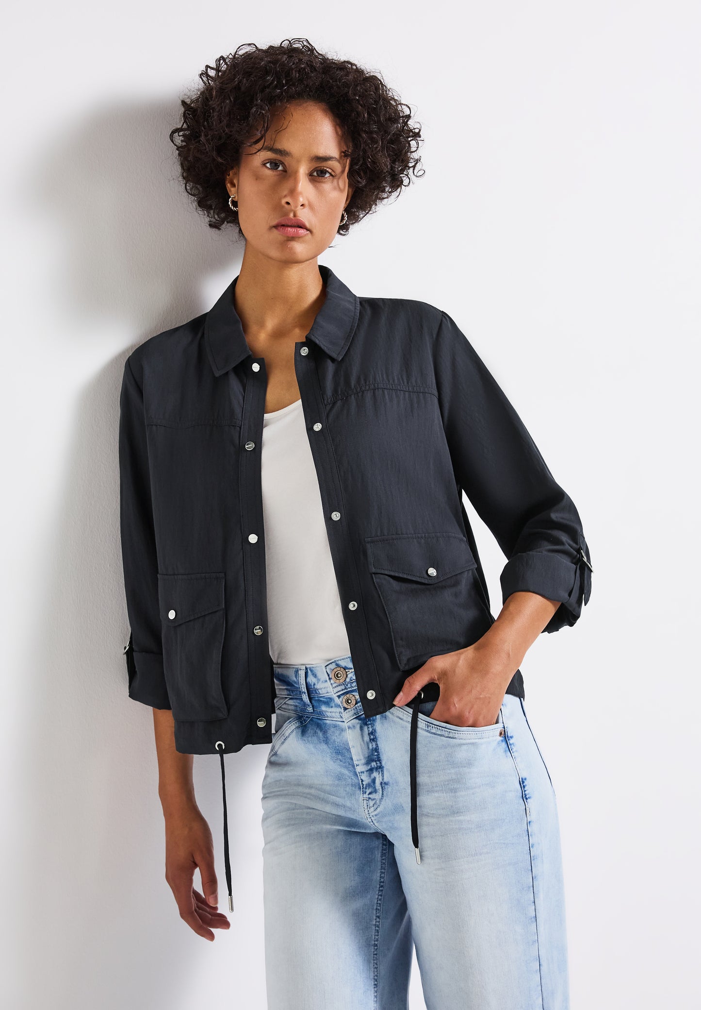 Street One Leichte Strukturjacke - Farbe: deepwater blue