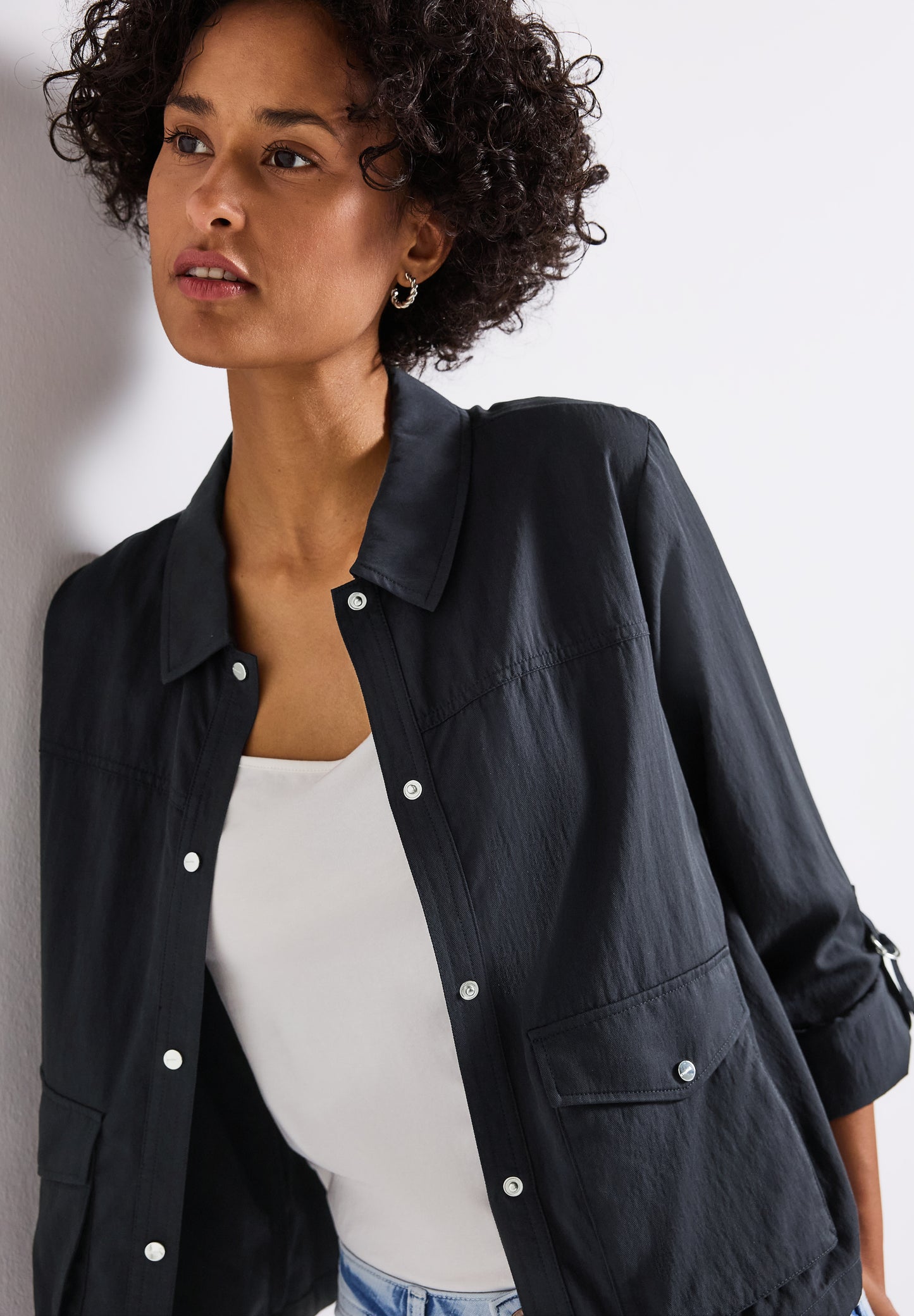 Street One Leichte Strukturjacke - Farbe: deepwater blue