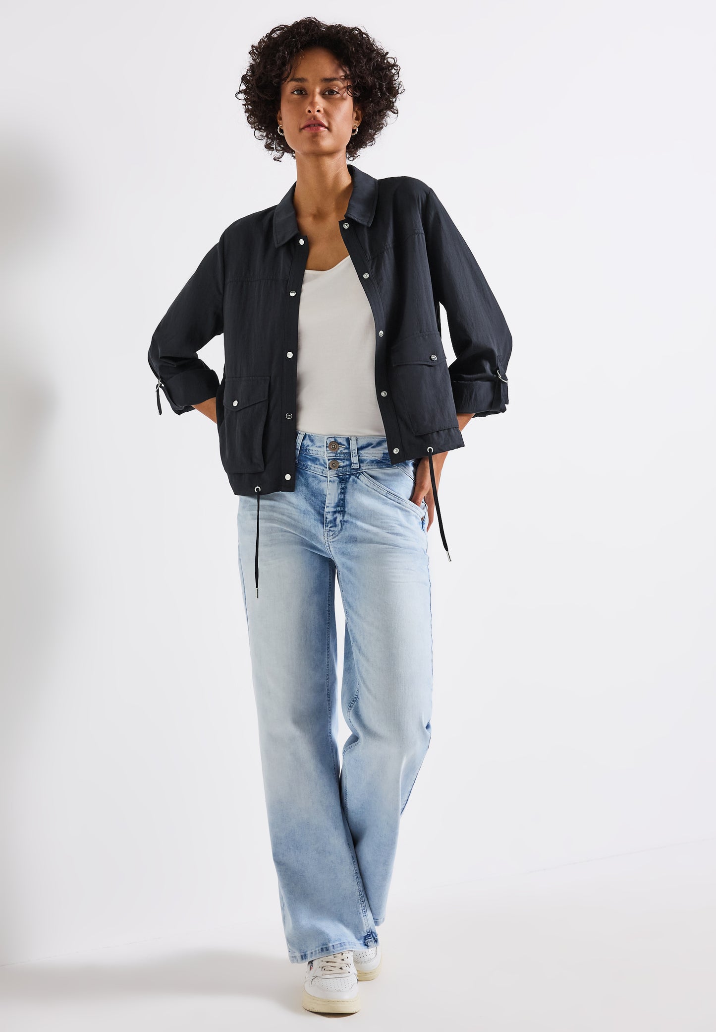 Street One Leichte Strukturjacke - Farbe: deepwater blue