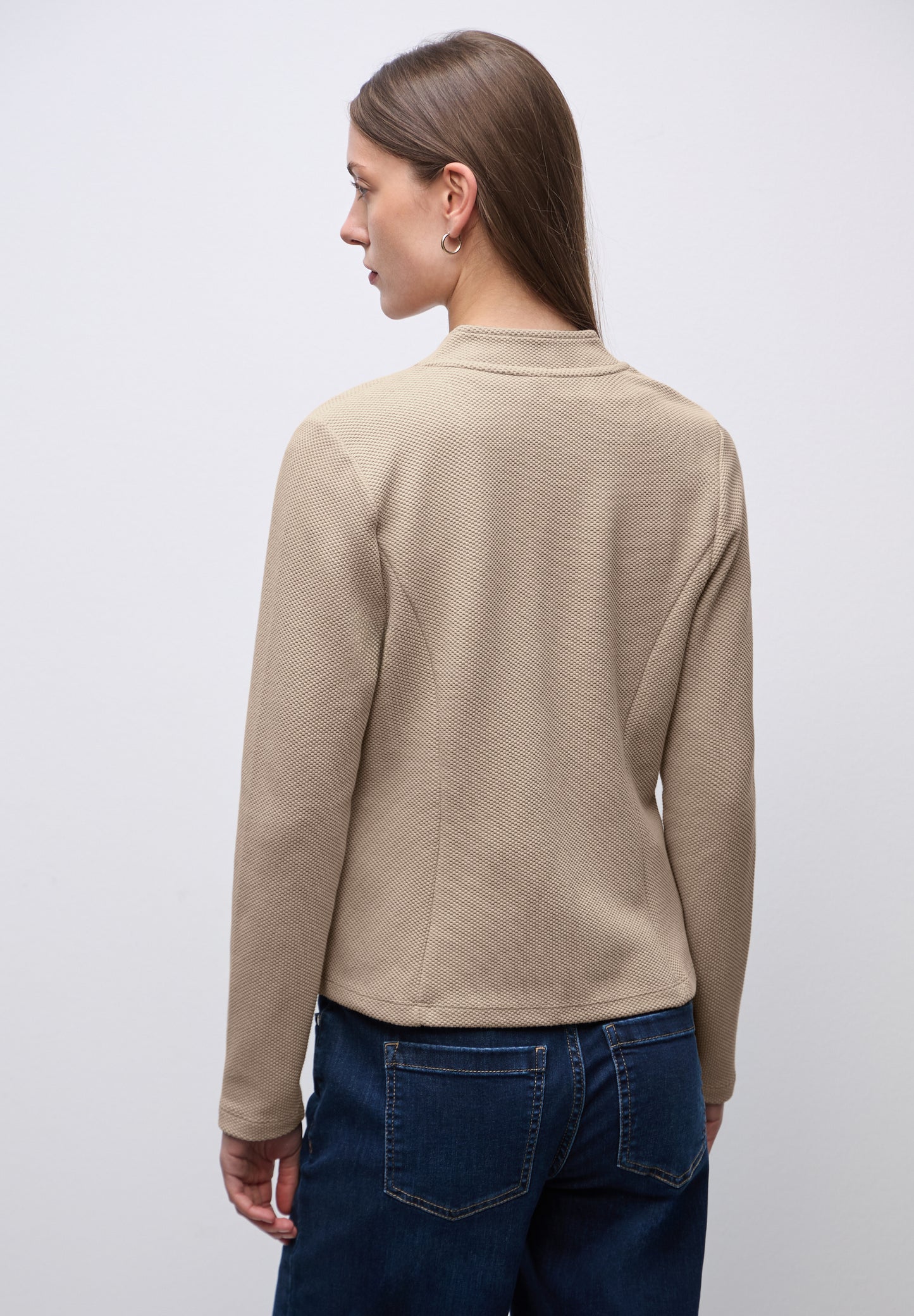 Street One Jacquard Blazer - Farbe: sanded beige