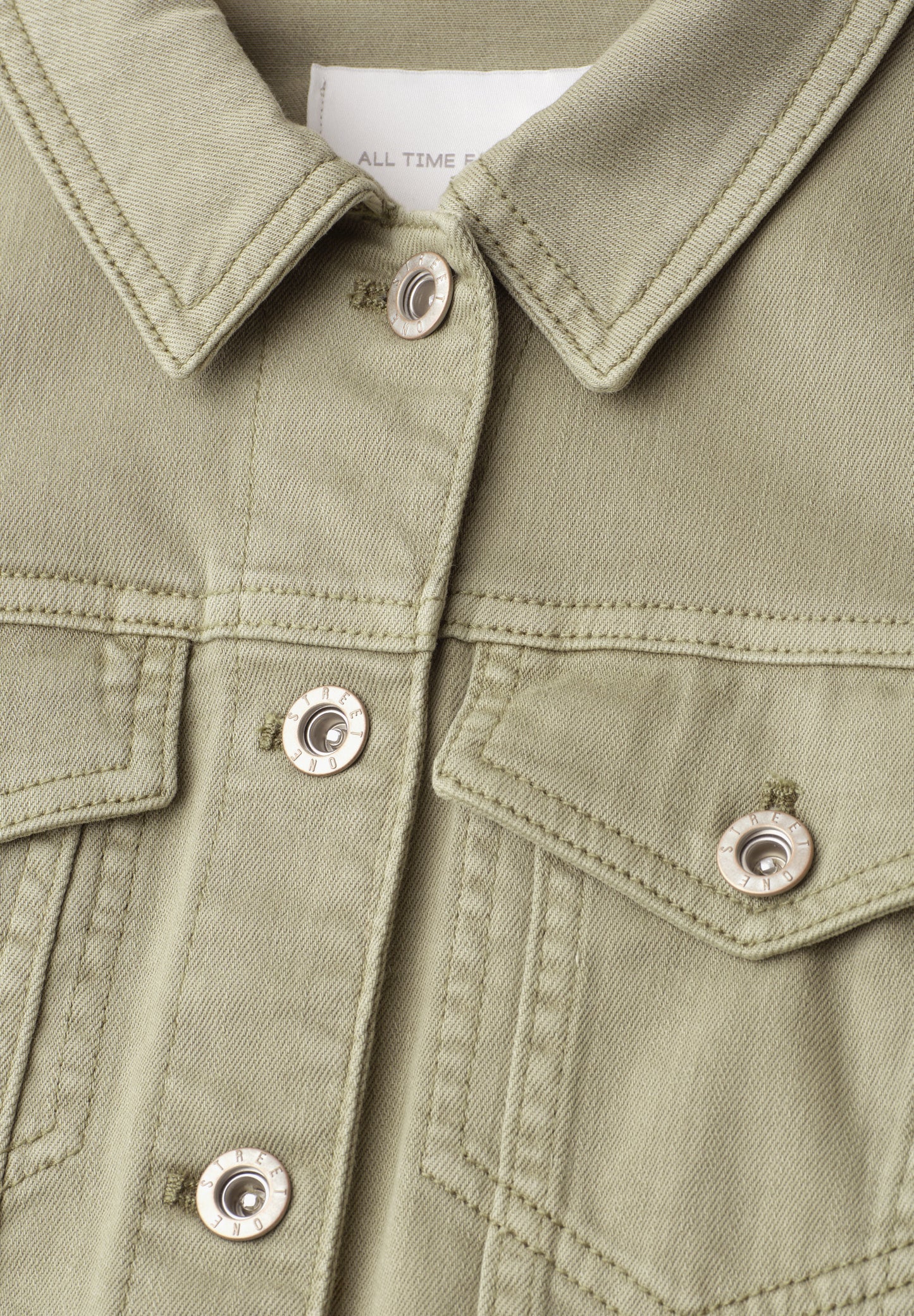 Street One - Jeansjacke im Colored-Denim-Look - Farbe: Olive Washed