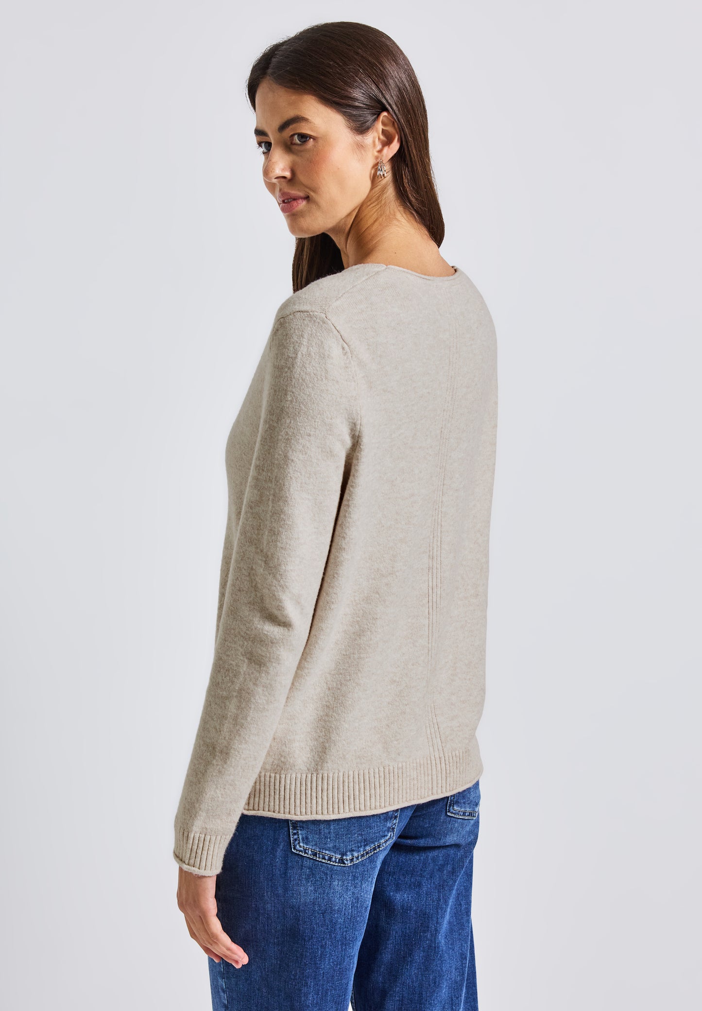Street One Kurzer Cardigan - Farbe: tusk cream mel.