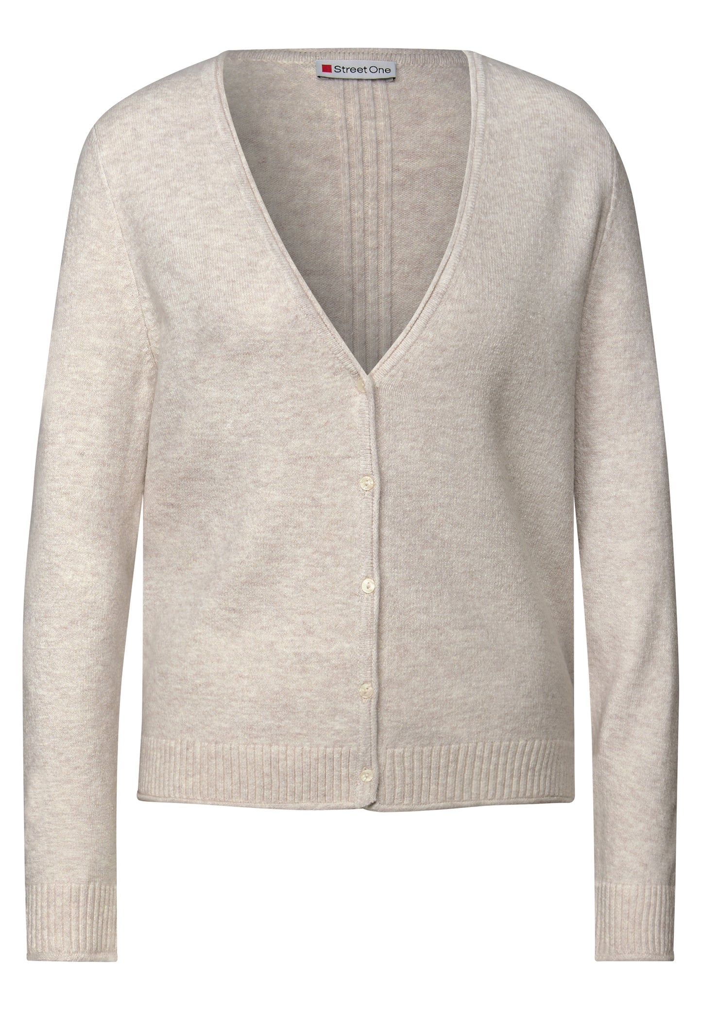 Street One Kurzer Cardigan - Farbe: tusk cream mel.